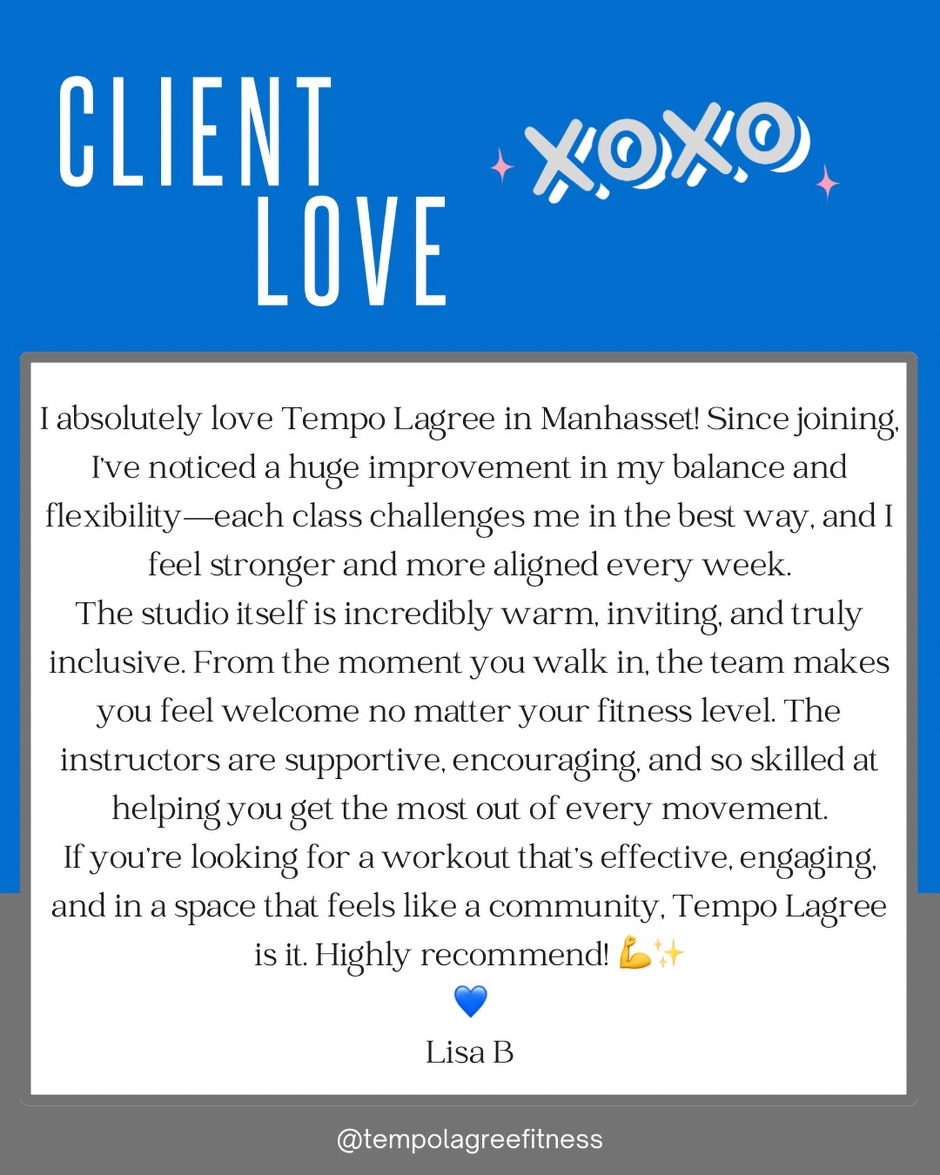 Thank you Lisa for your kind words! 
We also Love having you apart of our Tempo weekend warriors! 🫶🏼