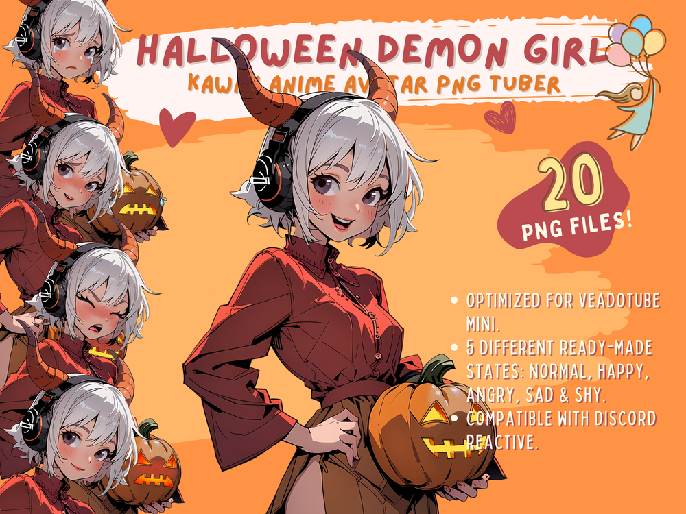 Kawaii Anime Girl in a Halloween Pumpkin - Anime Halloween