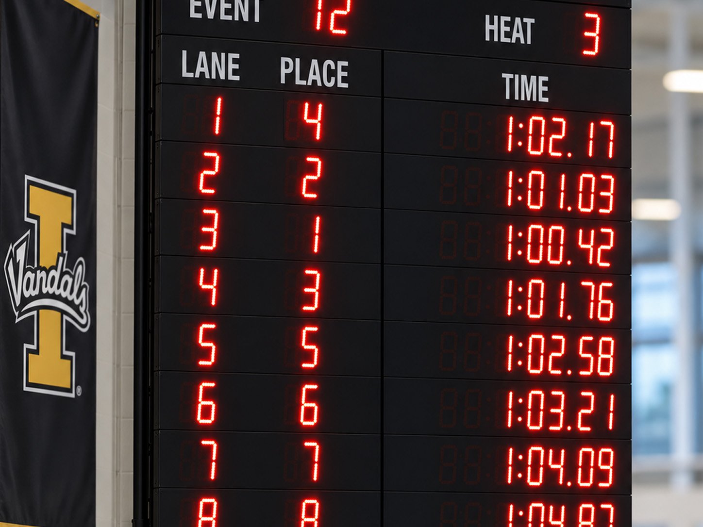 Daktronics competition timing and scoreboard system