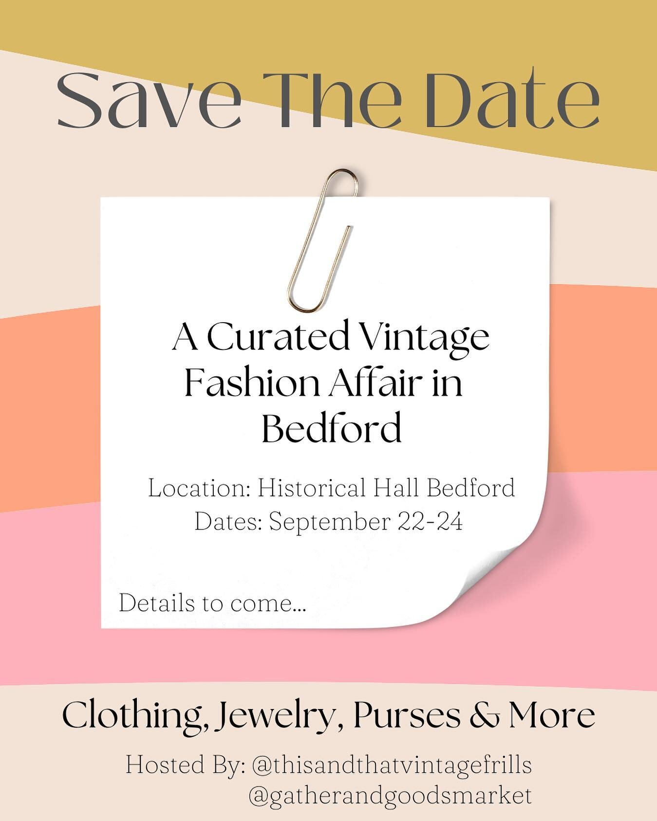 Be sure to mark your calendars for this event! Three days full of Vintage Fashions, Food, libations, prizes, portrait photography and so much more! We are still looking for high end Vintage Fashion sellers&hellip;if you or someone you know might be i
