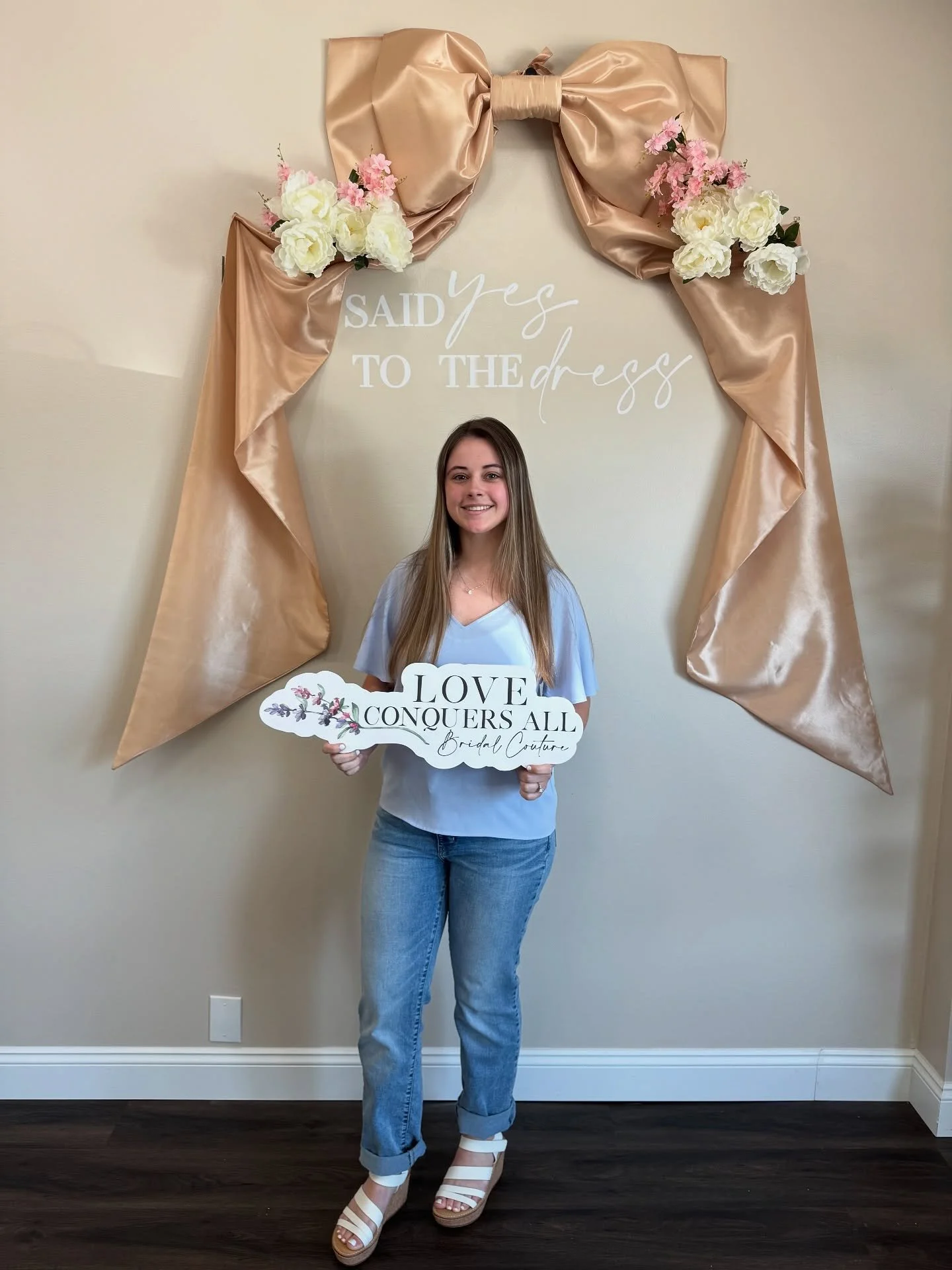 Congratulations Sydney on saying yes to your dress!! Your gown is going to be absolutely perfect! We&rsquo;re so thankful to have you as a #LoveyBride and the first private appointment in our new bridal suite! We hope you had so much fun with your fr