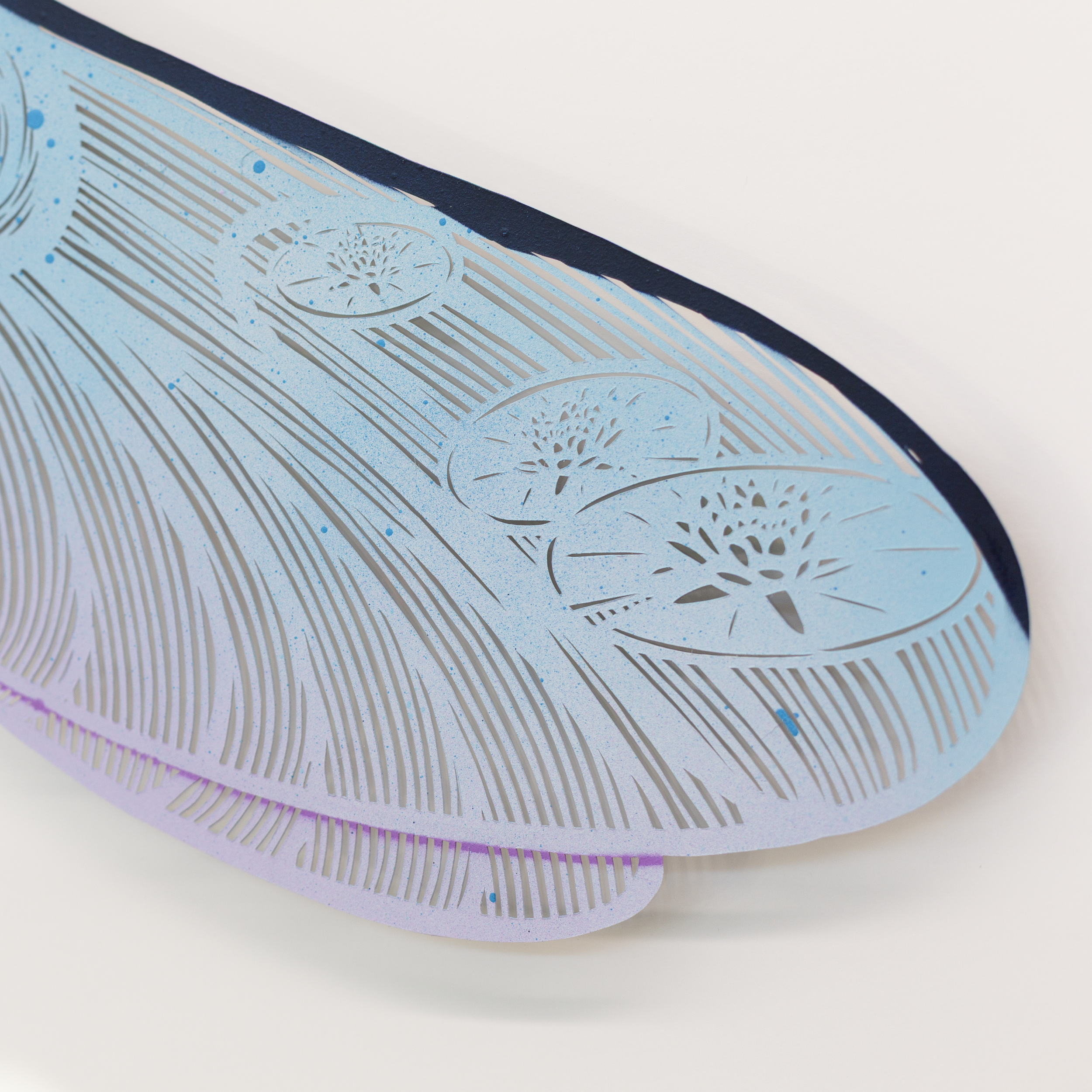 'Water's Edge' detail of original acrylic on hand-cut paper on glass. Available through ABV Gallery for their 'Refresh' Group Exhibition. In Partnership with Atlanta Botanical Garden. 

Alex Wolf’s 'Water’s Edge' explores transformation and origin. T