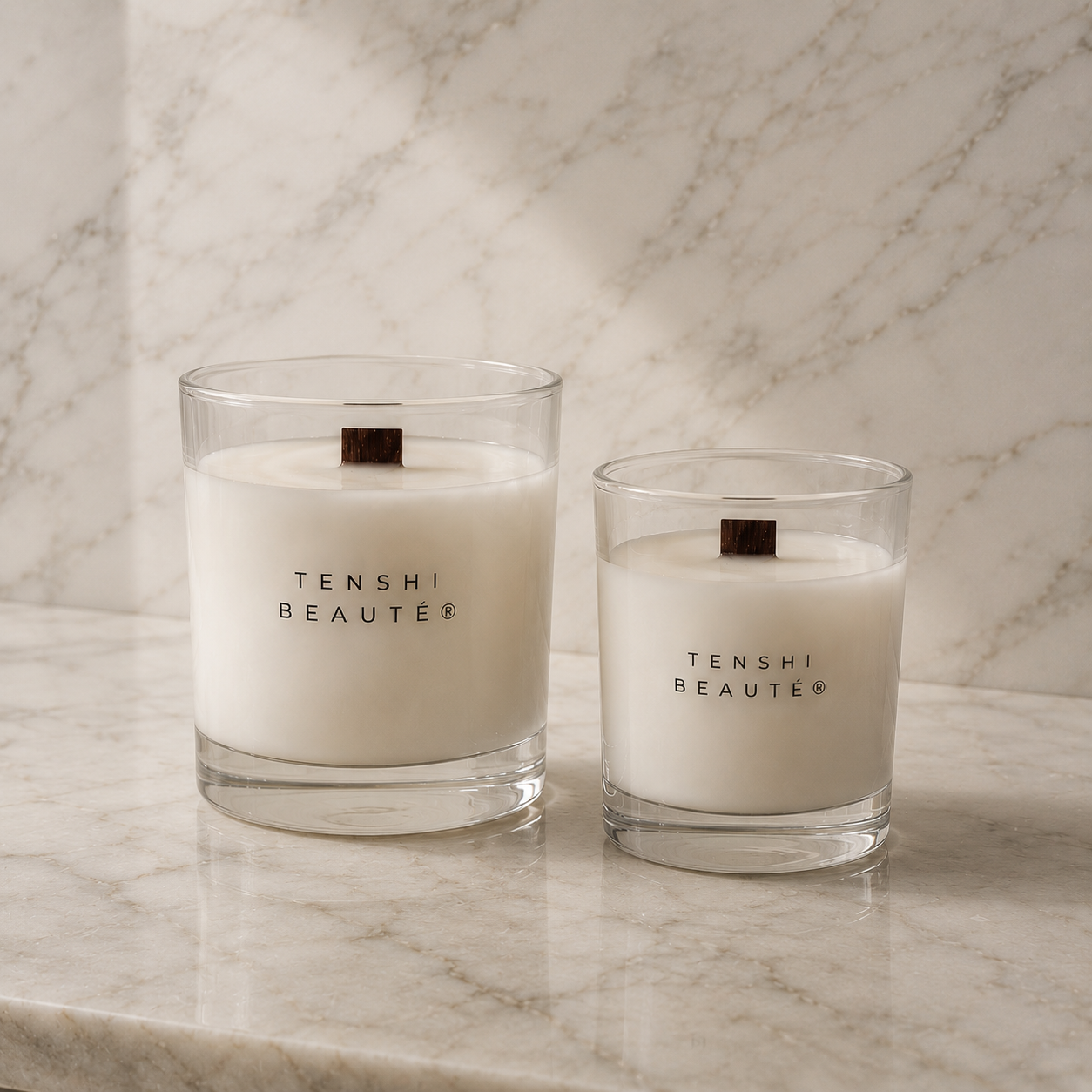 Tenshi Beauté® TENSHI 8 Enchanted Aura: Limited Edition Home Fragrance Duo Set Glass Candle