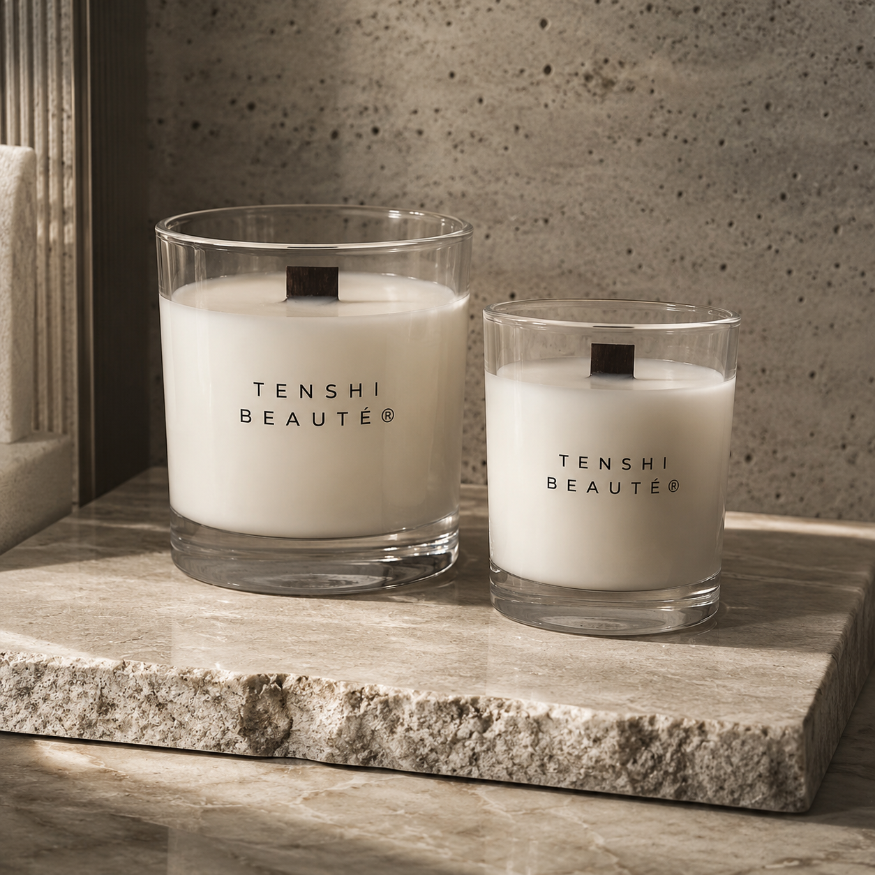 Tenshi Beauté® Serenity Duo: Votive and Classic Glass Candles