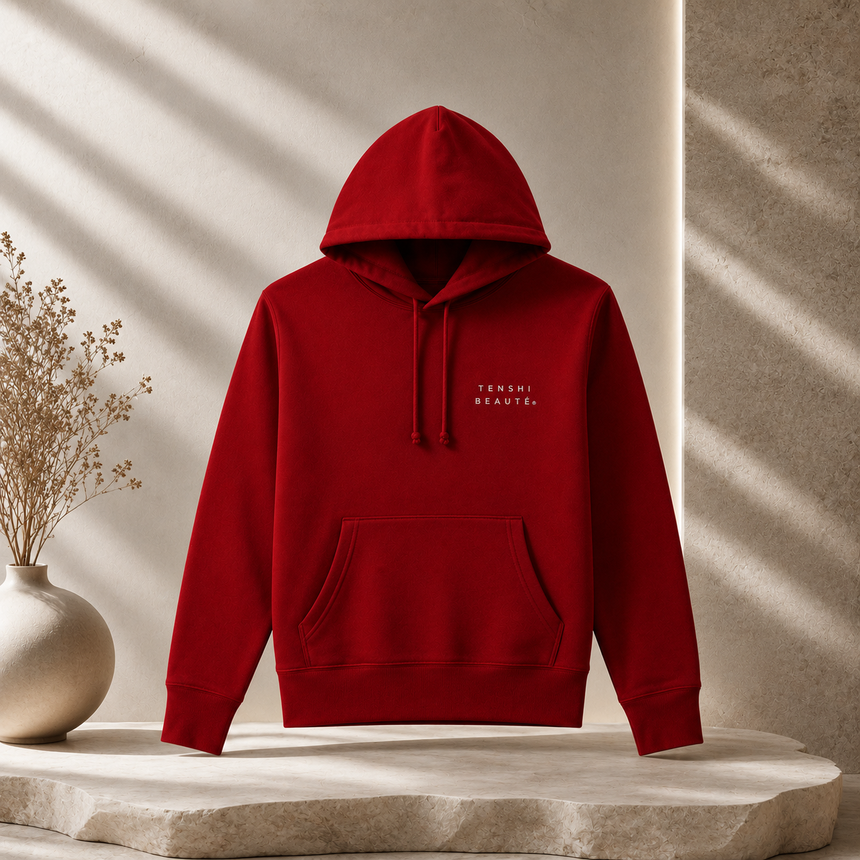 Tenshi Beauté® Basic French Terry Hoodie RED