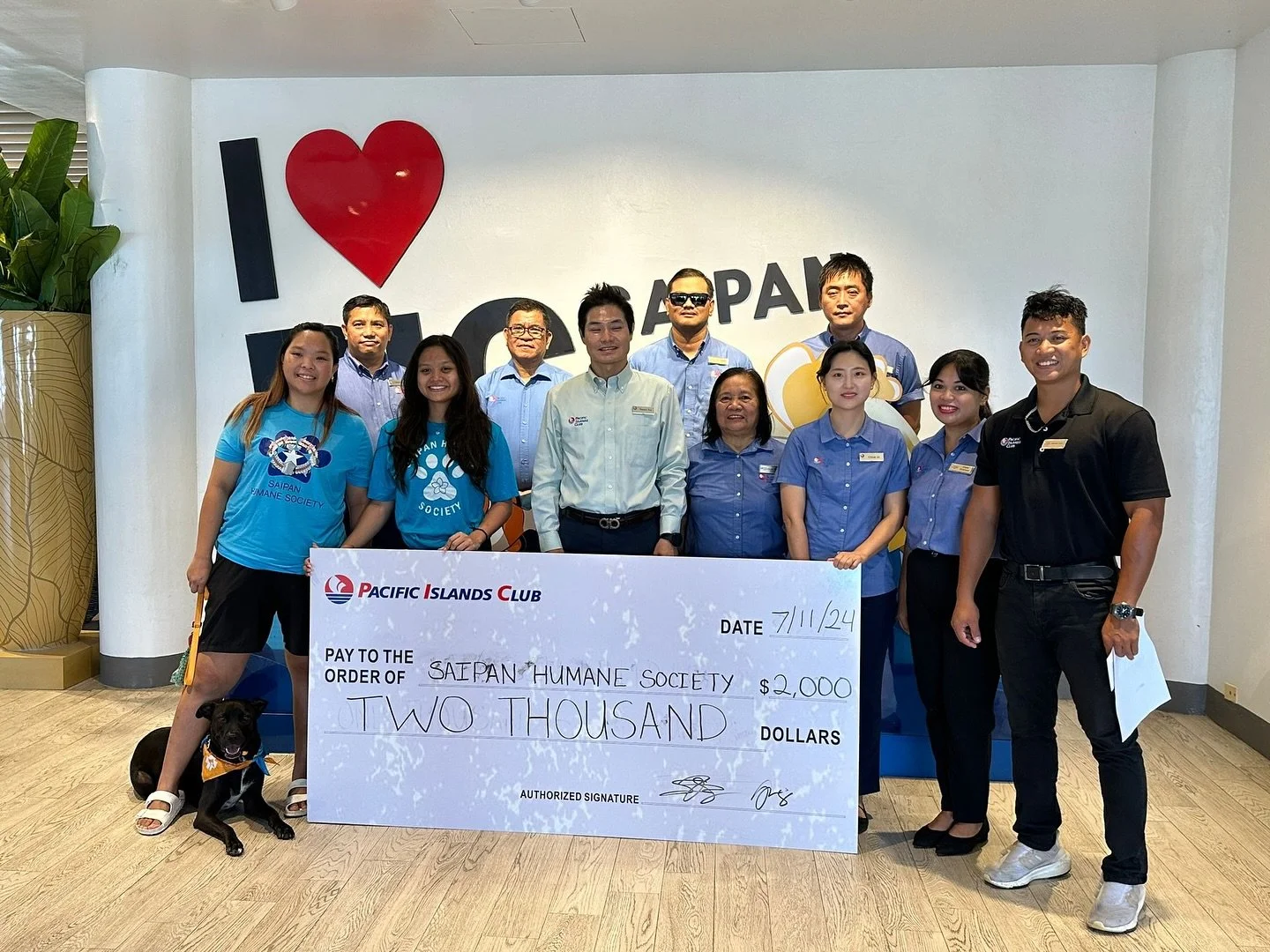 A huge thank you to Pacific Island Club Saipan (PIC) for their incredible support! 🌈🏃&zwj;♂️ We are immensely grateful for the funds raised during your color run, which will go a long way in helping us care for our furry friends. Your generosity ma