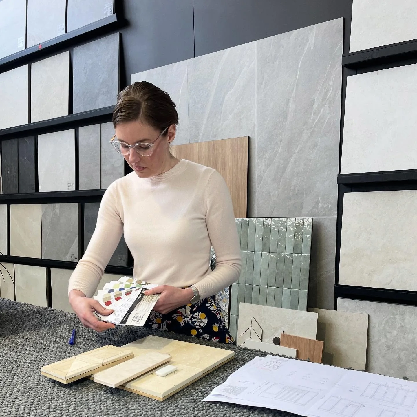 We love working collaboratively with our clients and like to meet at showrooms to select finishes together! This way we can explore every option and find just the right tiles, basins and hardware for the project. 

One of our favourite bathroom suppl