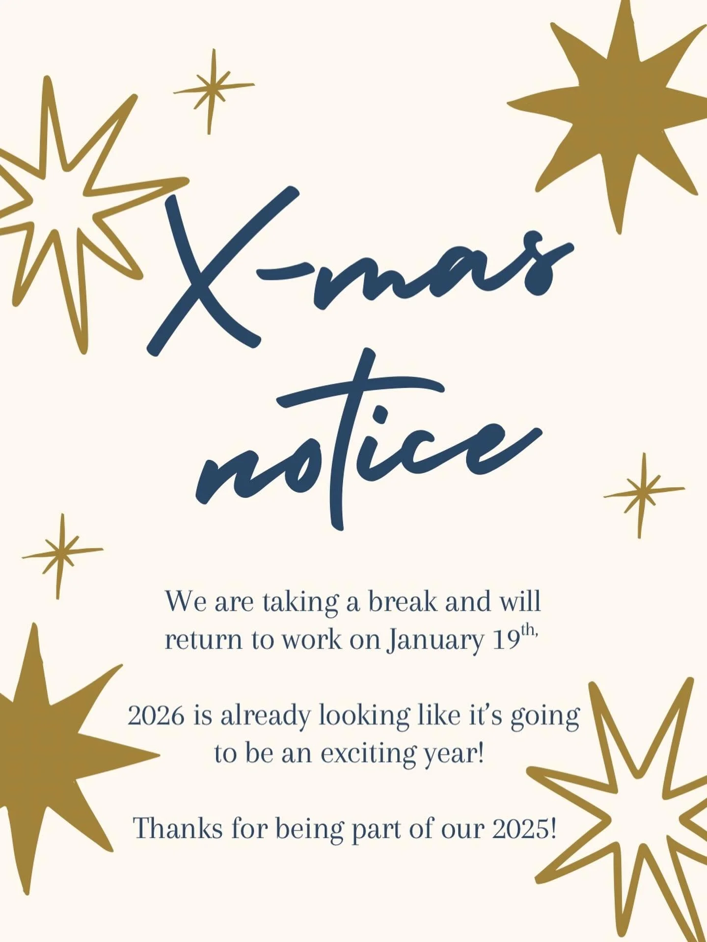 We&rsquo;re wrapping up the year and taking a Christmas break before stepping into an exciting 2026. Grateful for every client, every project, and every moment we shared in 2025. Can&rsquo;t wait to return refreshed and ready for a new year of beauti