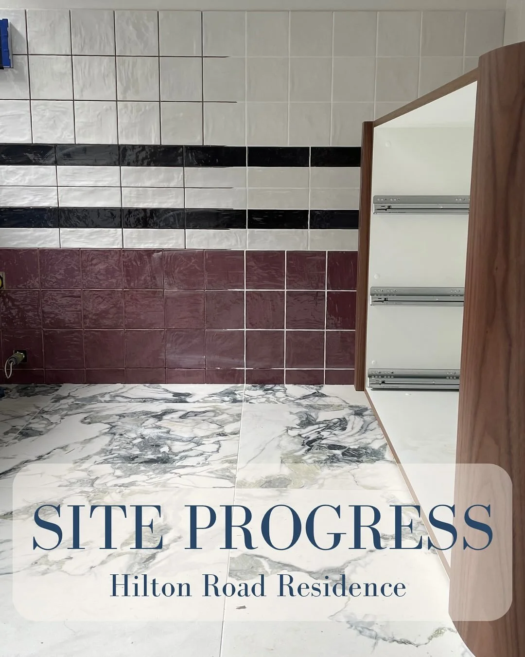 The colour story is taking shape. The greens and purples from the stained-glass window are now echoed in the tiling, bringing the art-deco inspiration through the whole space.

#artdecorenovation #tileinstallation #tiledesign #designdetails #bathroom