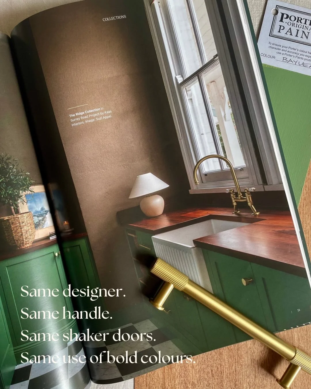 Same studio. Same shaker profile. Same hardware.
Two very different spaces.

Designed by Kaas Interiors and featured in the latest @castellaaustralia lookbook, these projects show how bold colour choices can completely shift the feel of a room, from 