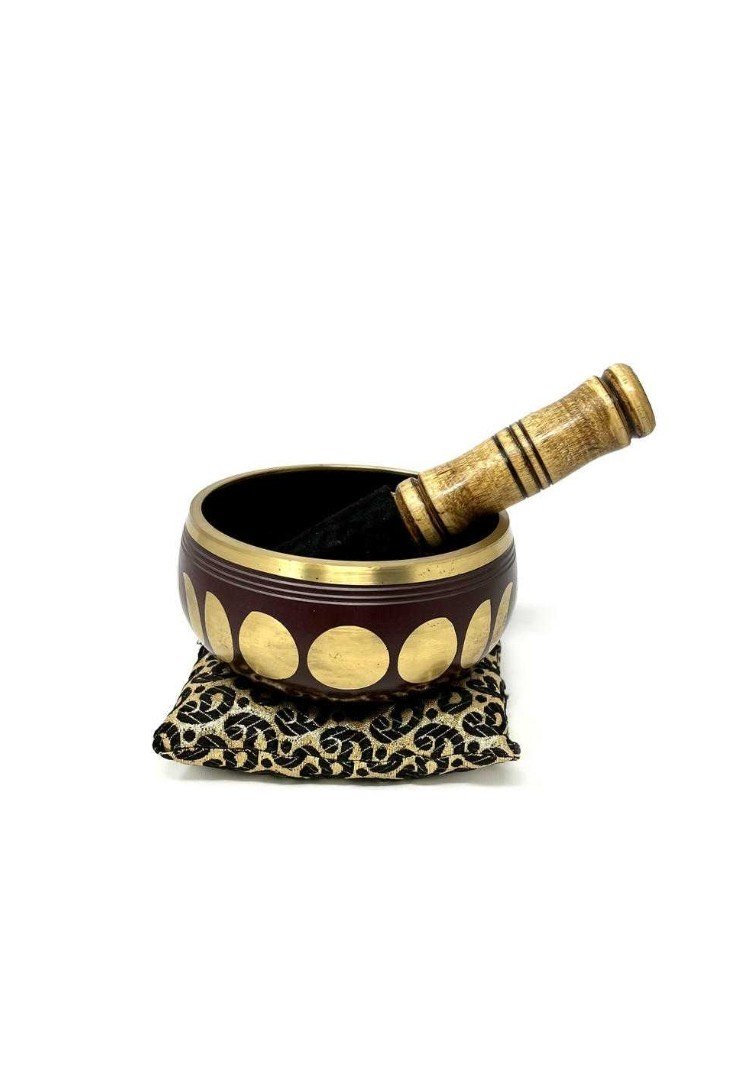 Tibetan Brass Singing Bowl - New Moon