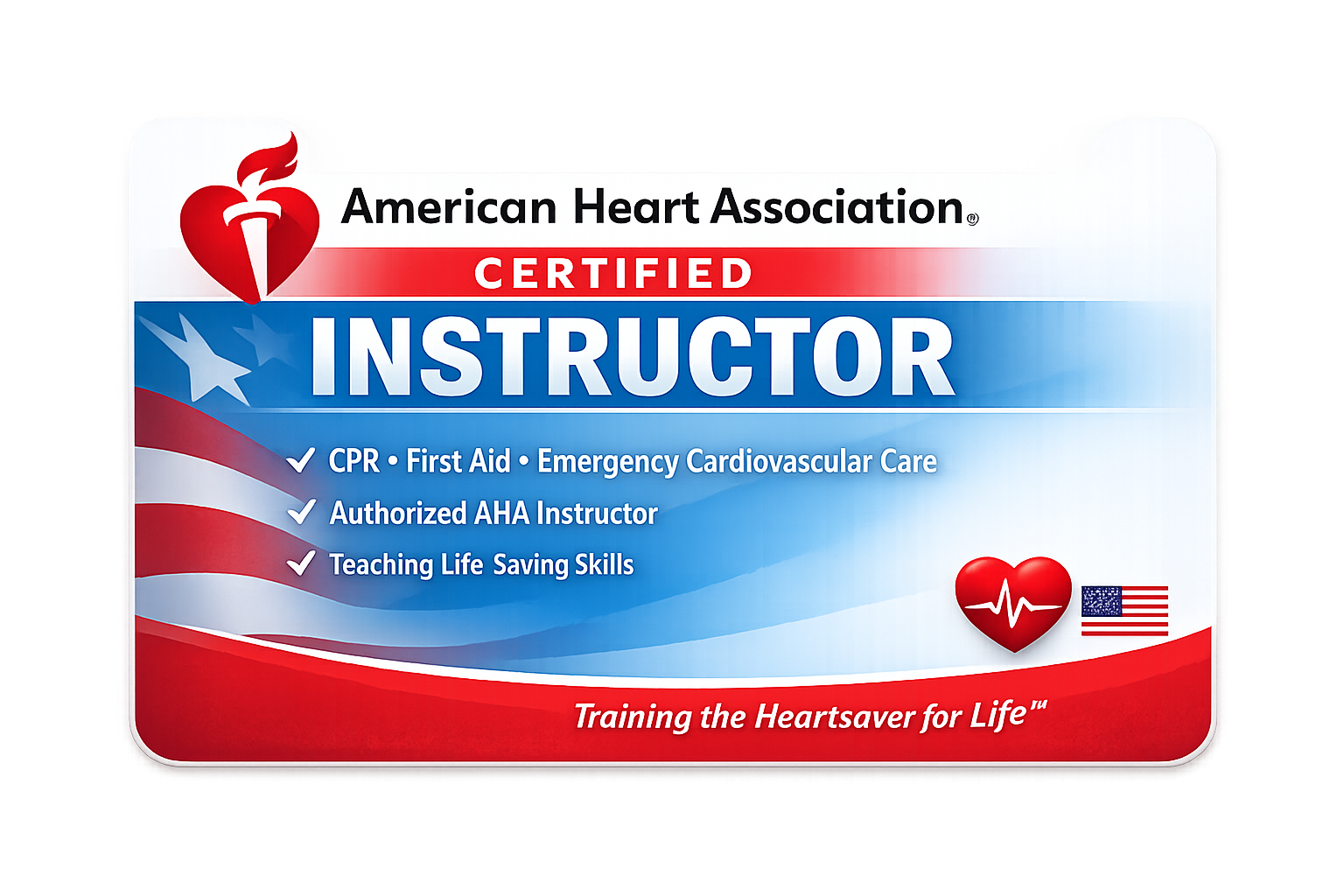 AHA instructor card