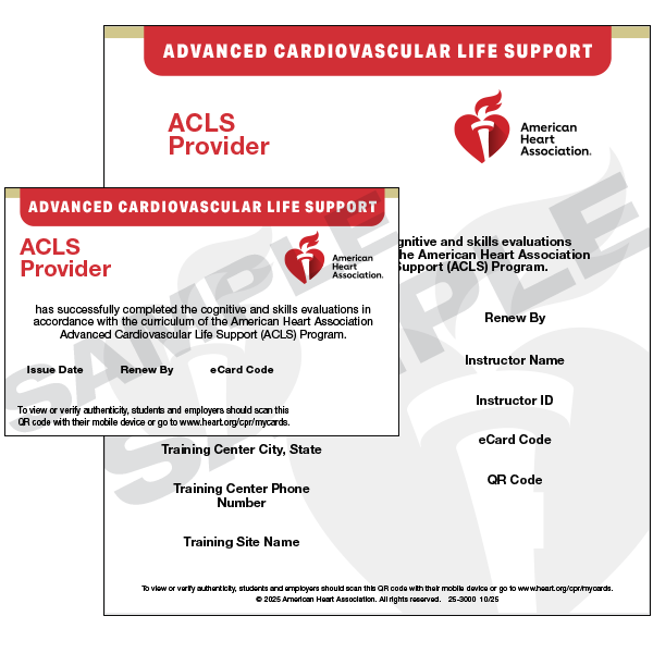 ACLS Provider eCard
