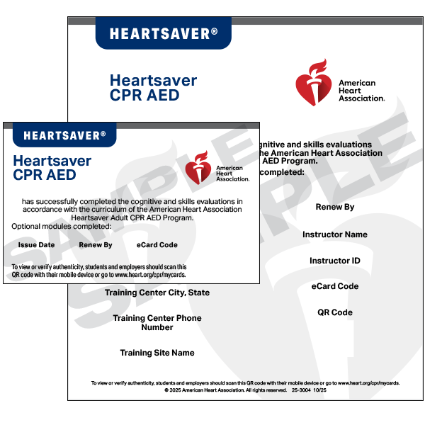 Heartsaver CPR AED eCard