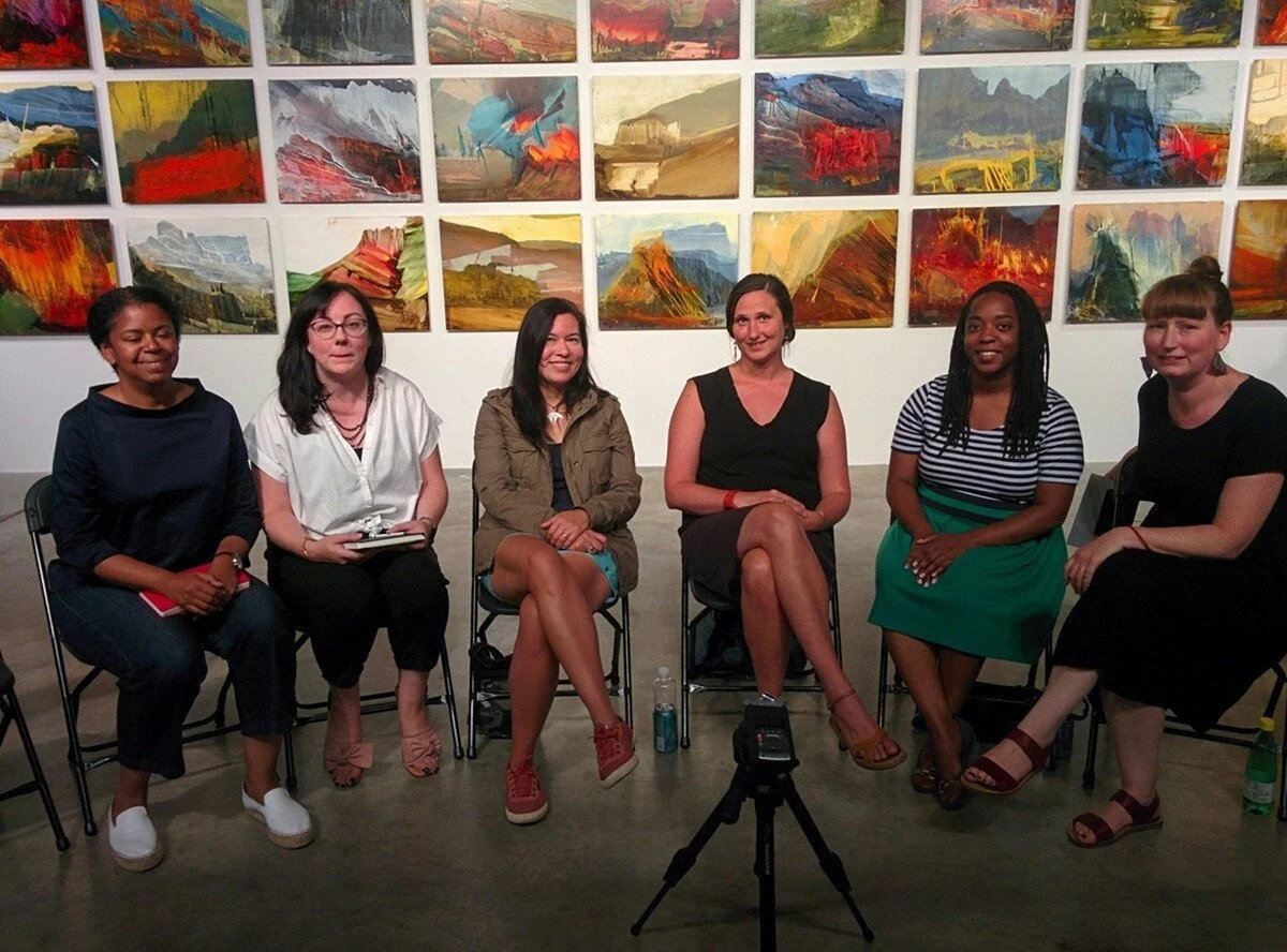 Tarika Powell at We Are Water panel with indigenous artists, spoke about water consumption of fossil fuel facilities.