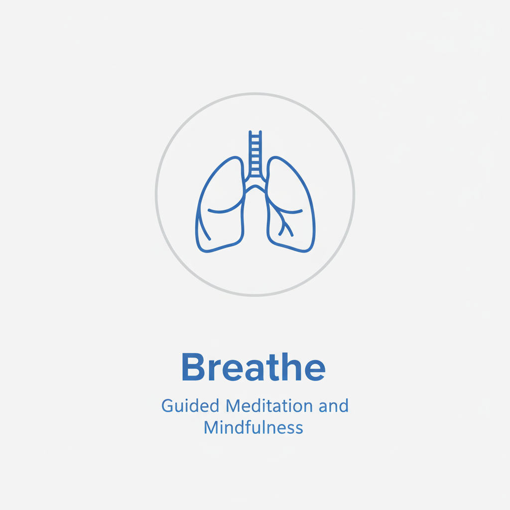 Lung line art icon for Breathe Guided Meditation and Mindfulness exercises.