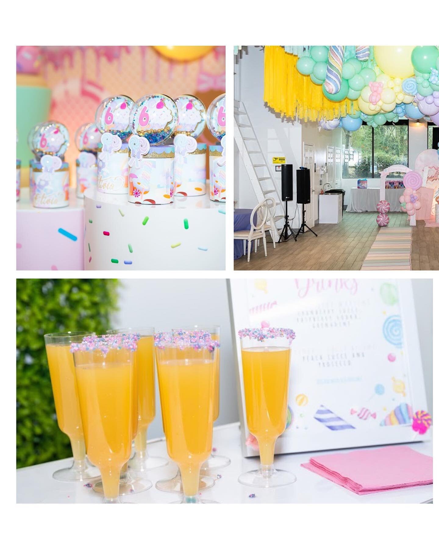 sweet little deets 🍬🍭🍬🍭
 
I can go on and on about the details from this birthday party. 

To highlight a few there were custom cookies, a flavorful pastel color palette throughout the venue, imported chairs, fresh cotton candy, party hosts and t