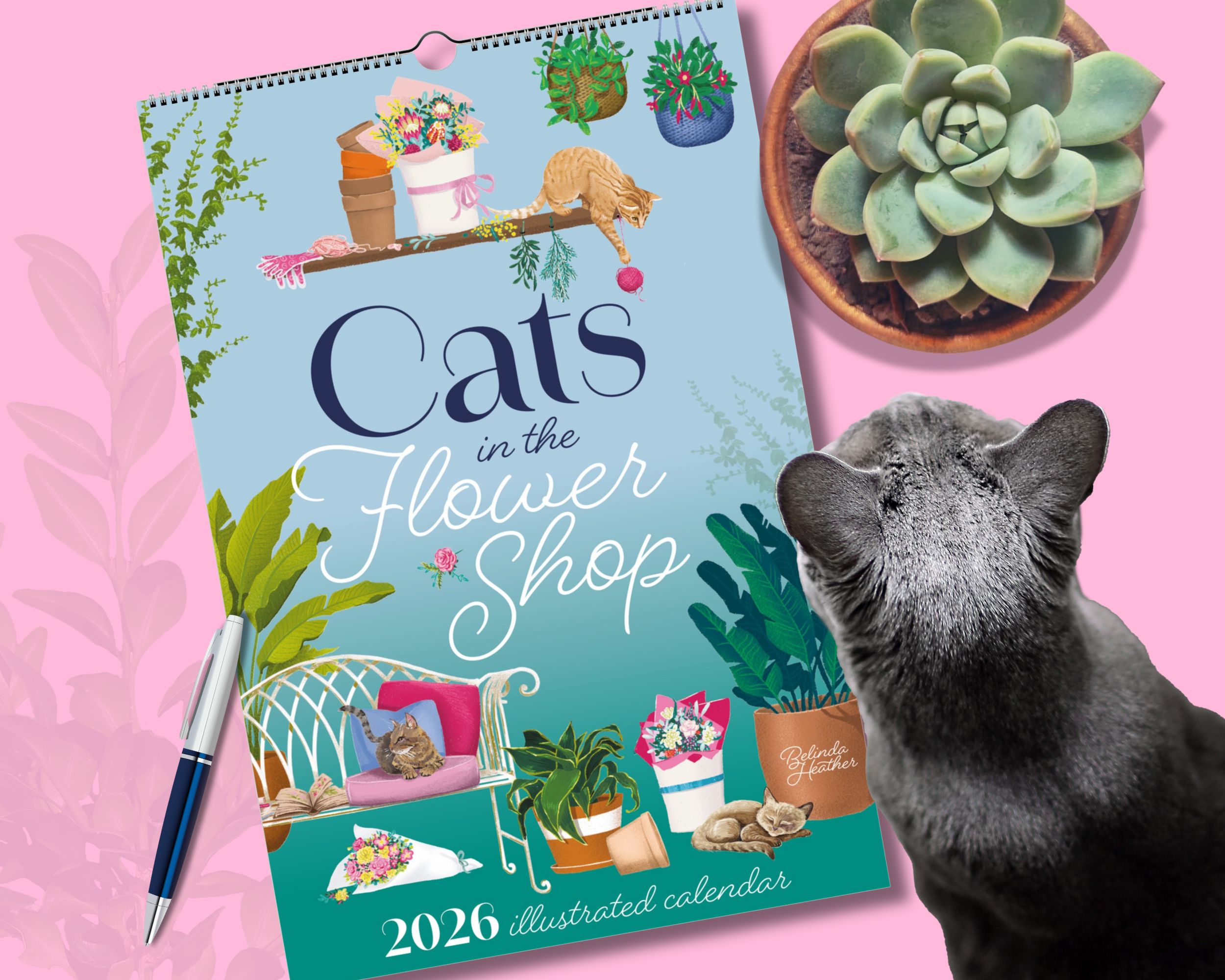 2026 Wall Calendar “Cats in the Flower Shop” 