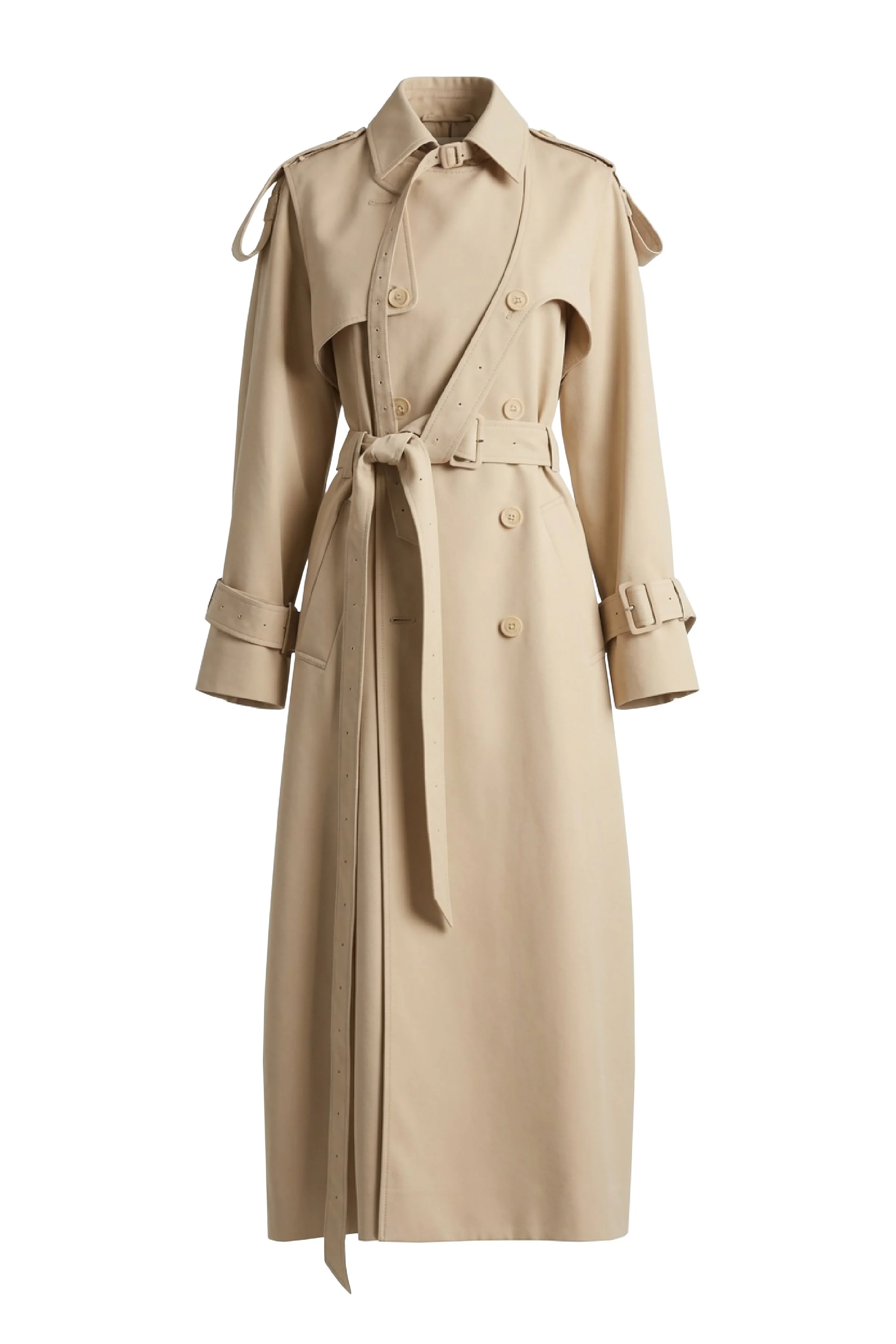 Splice Trench Coat in Barley