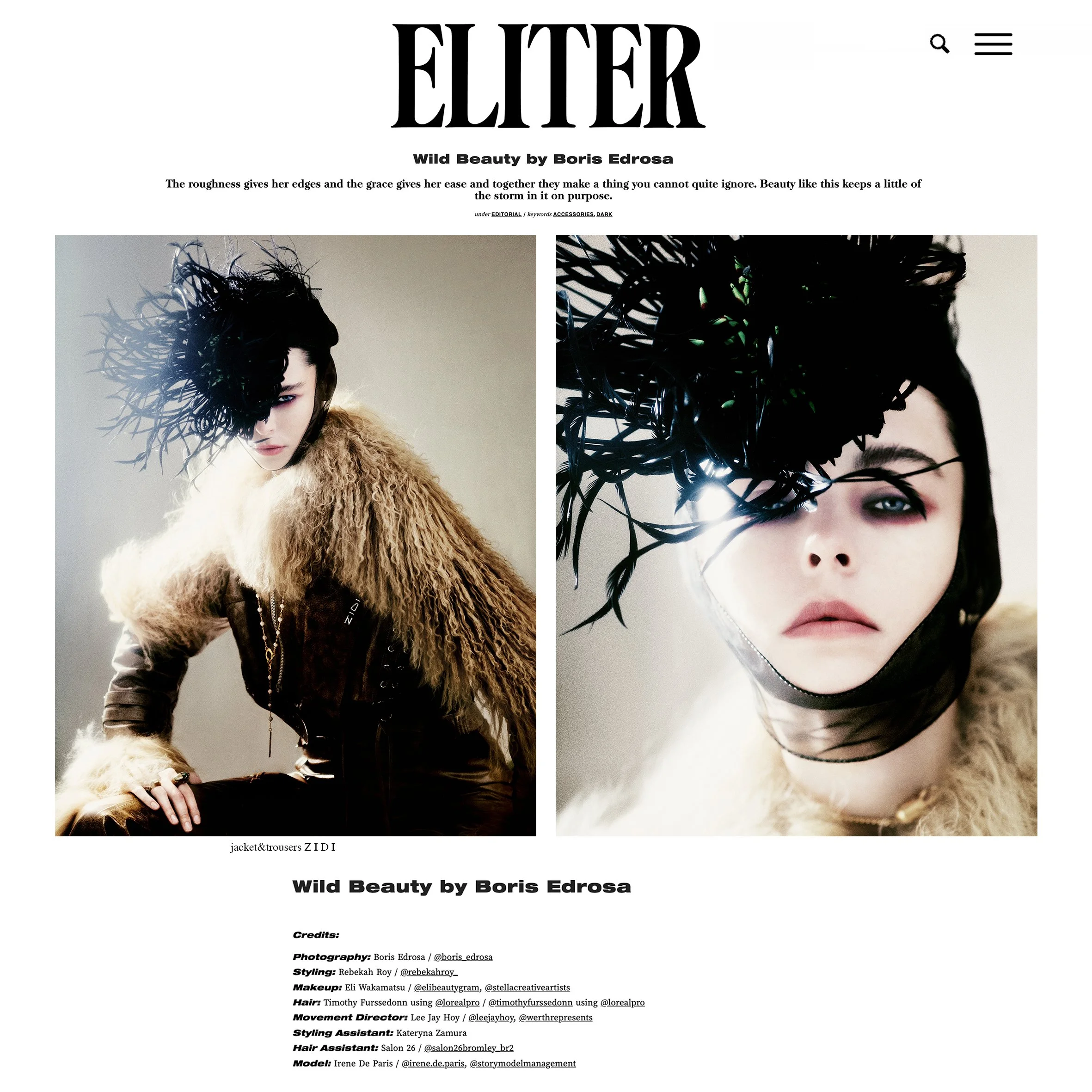 Editorial Feature in ELITER MEDIA - APRIL 2026