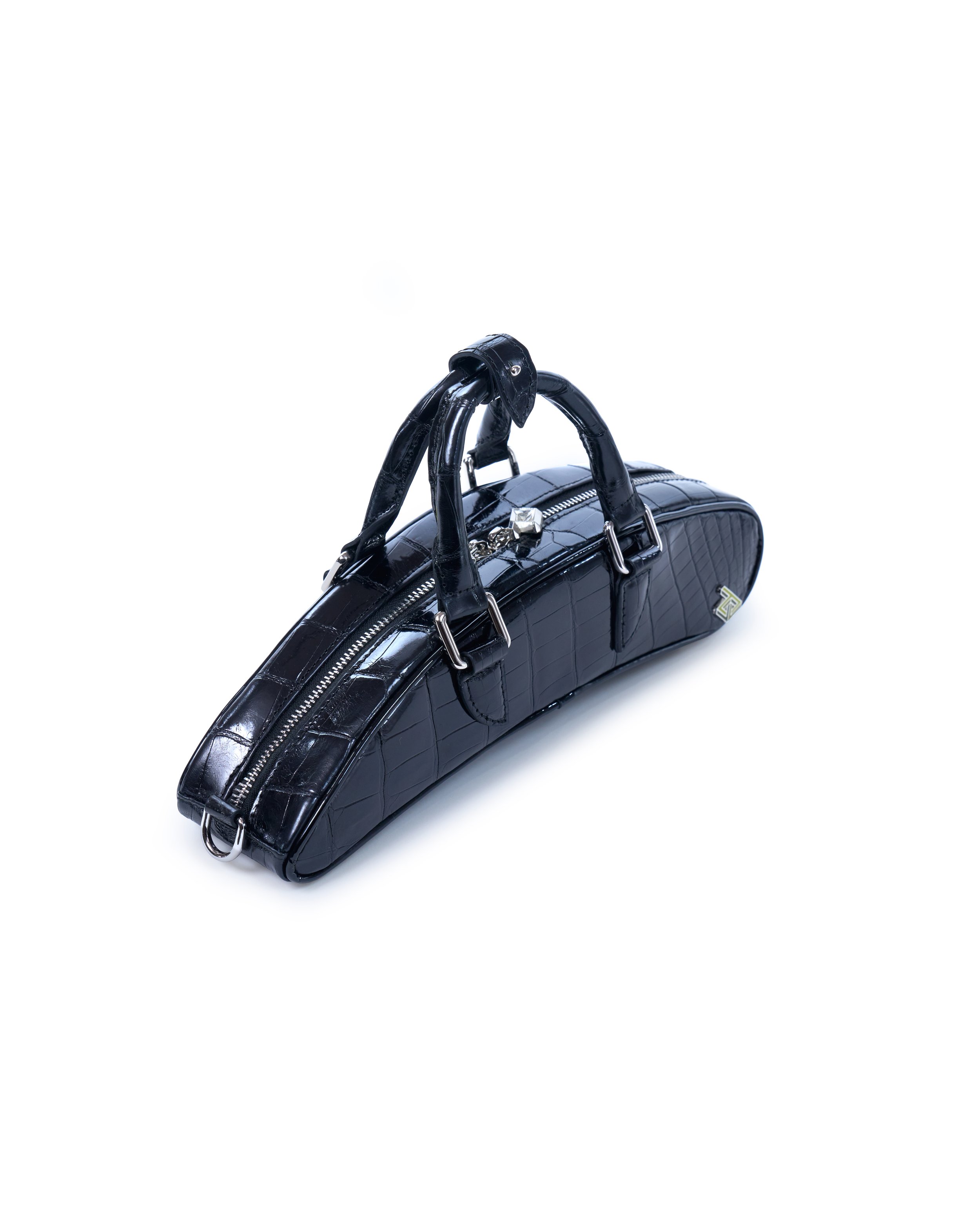 Mini Arca Bag - Gloss - Black 'Alligator' - 2.jpg