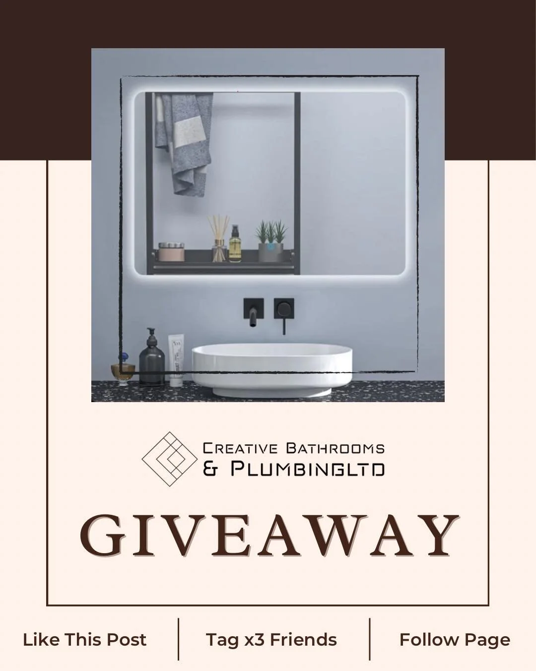 ✨ 𝗚𝗜𝗩𝗘𝗔𝗪𝗔𝗬 𝗔𝗟𝗘𝗥𝗧! ✨

Want to elevate your bathroom with a touch of luxury? We're giving away a stunning 𝙇𝙪𝙭𝙪𝙧𝙮 𝙇𝙀𝘿 𝙈𝙞𝙧𝙧𝙤𝙧 to one lucky winner! 💡✨

Here's how to enter:
�1️⃣ 𝗟𝗶𝗸𝗲 𝘁𝗵𝗶𝘀 𝗽𝗼𝘀𝘁 💖�2️⃣ 𝗧𝗮𝗴 𝟯 𝗳𝗿