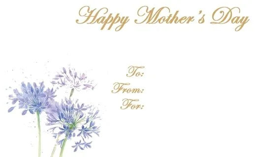 Mothers Day-themed gift certificate