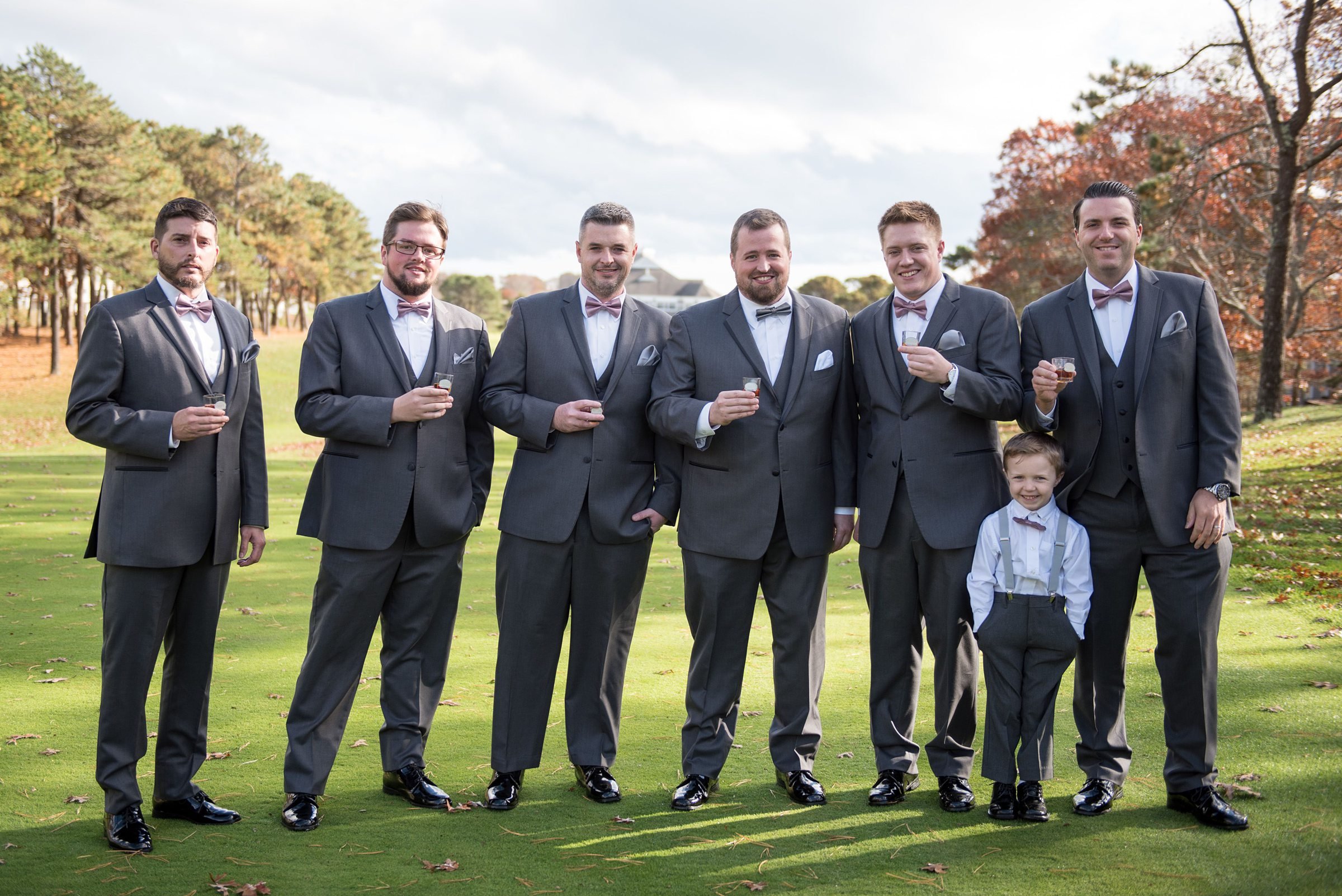 Groom and groomsmen portrait for Popponesset Inn Cape Cod Wedding