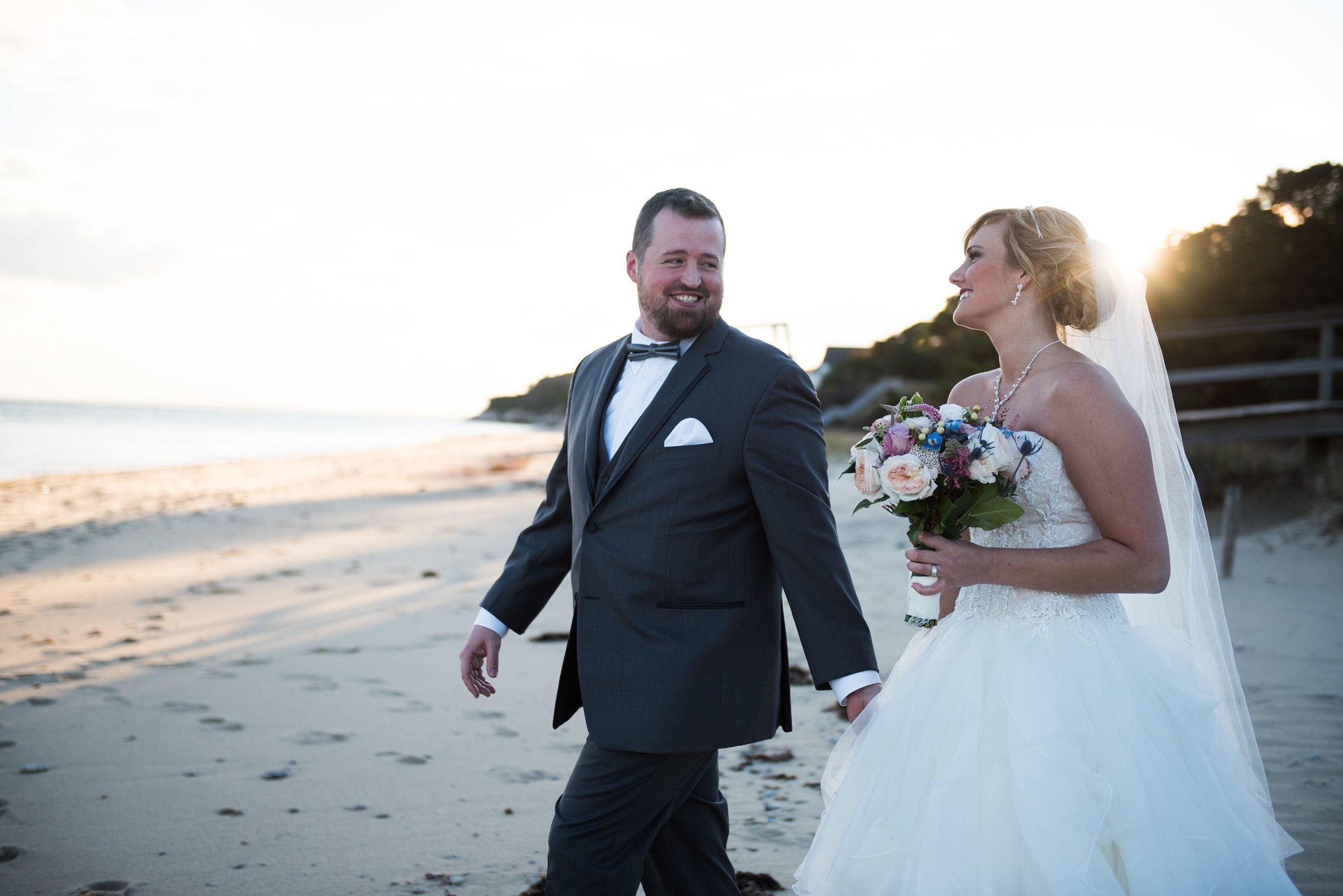 Popponesset Inn Beach Wedding Couple Portraits