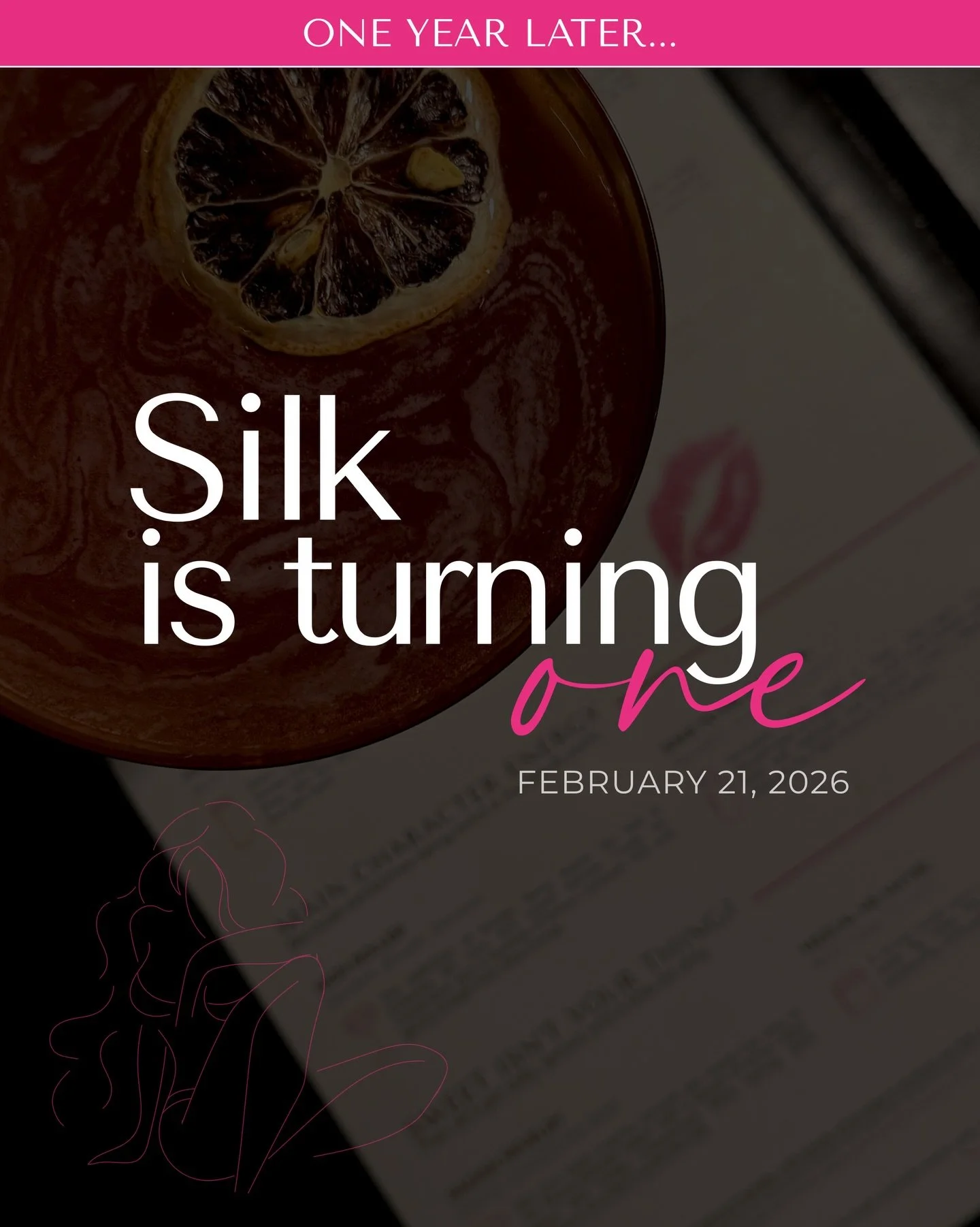 One year later and somehow you all still let us pour your drinks 💋

We opened our doors and you turned Silk into a personality trait.

So this Saturday we&rsquo;re celebrating the only way we know how&hellip; 2-for-1 margaritas, $6 prosecco, 25% off
