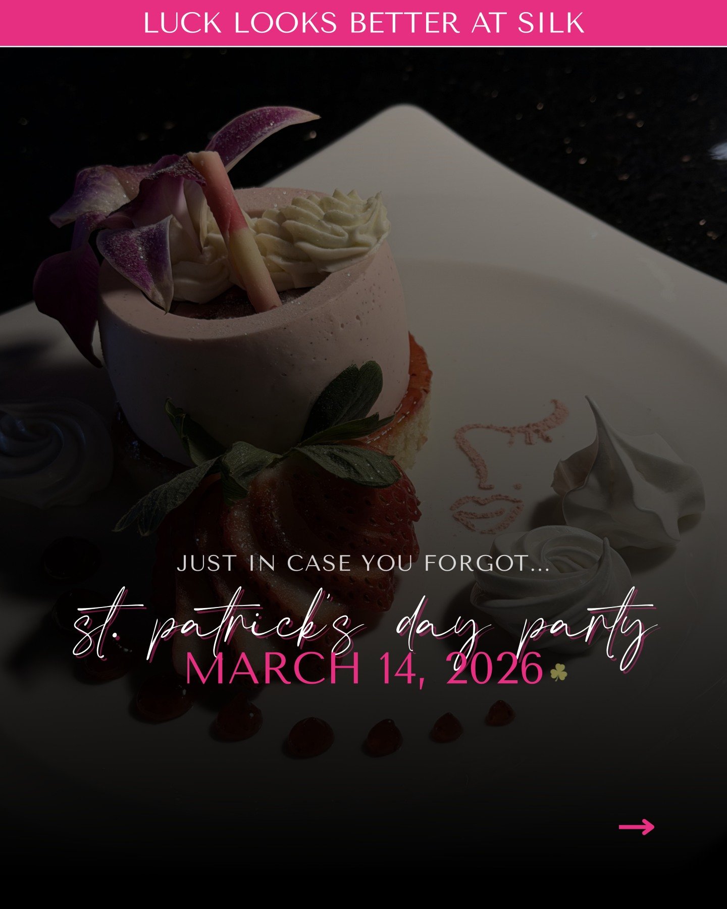 Your St. Patrick&rsquo;s Day plans? Handled. 🍀

We&rsquo;re opening 12&ndash;8PM this Saturday, March 14 to align with the @cityofutica parade because luck looks better at Silk.

Parade outside. Party inside. Slightly unhinged energy encouraged.

No