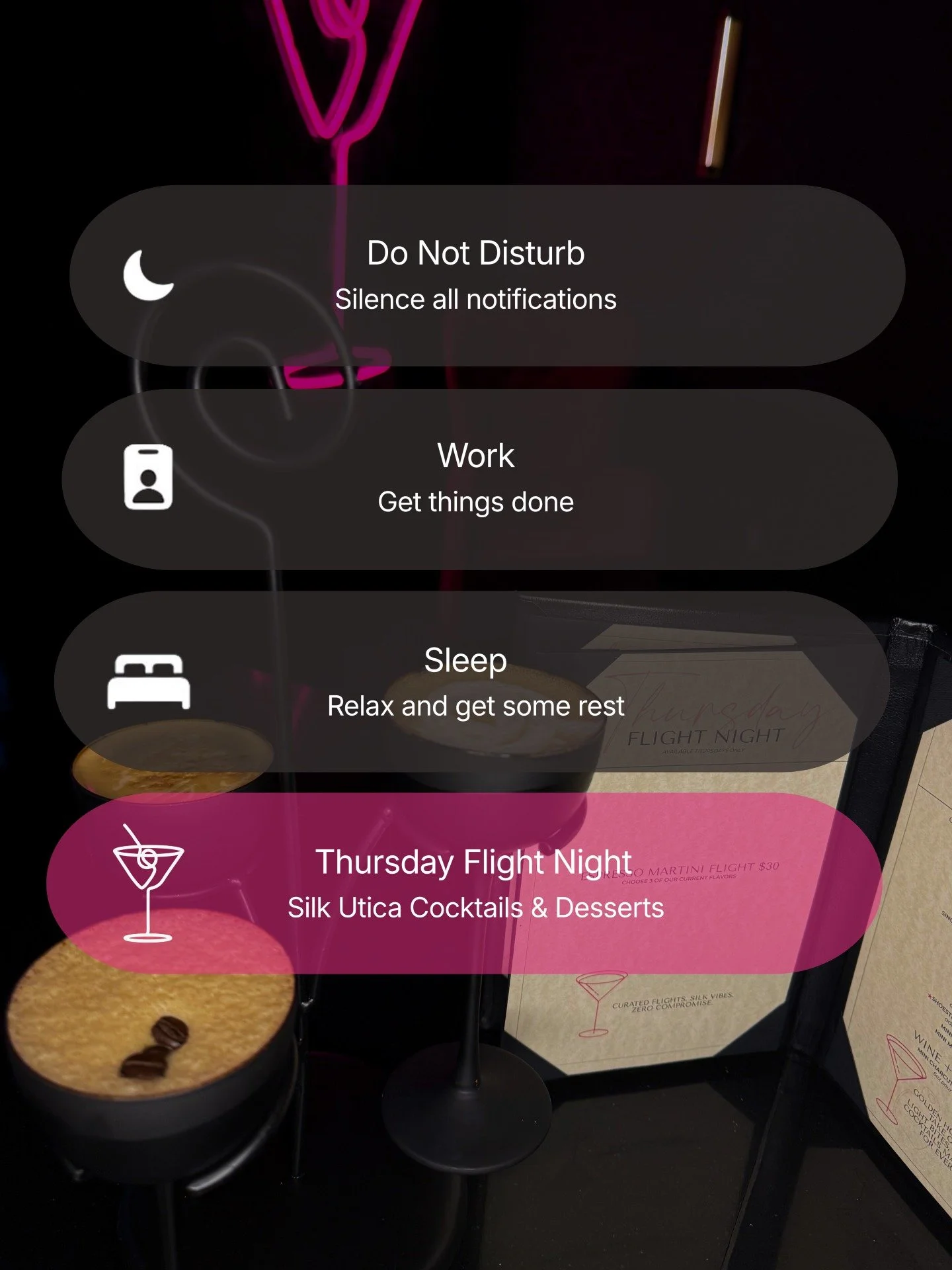 Looking for the best espresso martini in Utica? Search no further 🥂

Stop by Silk tonight and choose from our Classic, Creamy, Salted Caramel, and Peanut Butter Whiskey options for the flight you deserve ✈️💗

You won&rsquo;t be disappointed 😉

#Si