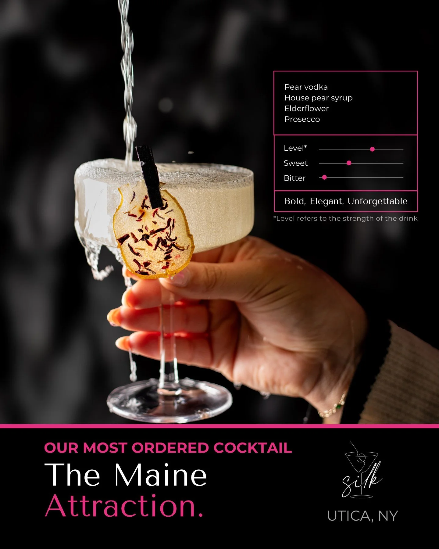 Our good friend The Maine Attraction is sticking around 🍸💗

Still on the menu, still perfect ✨

#silkutica #uticany #cocktaillovers #mixology #cocktailbar