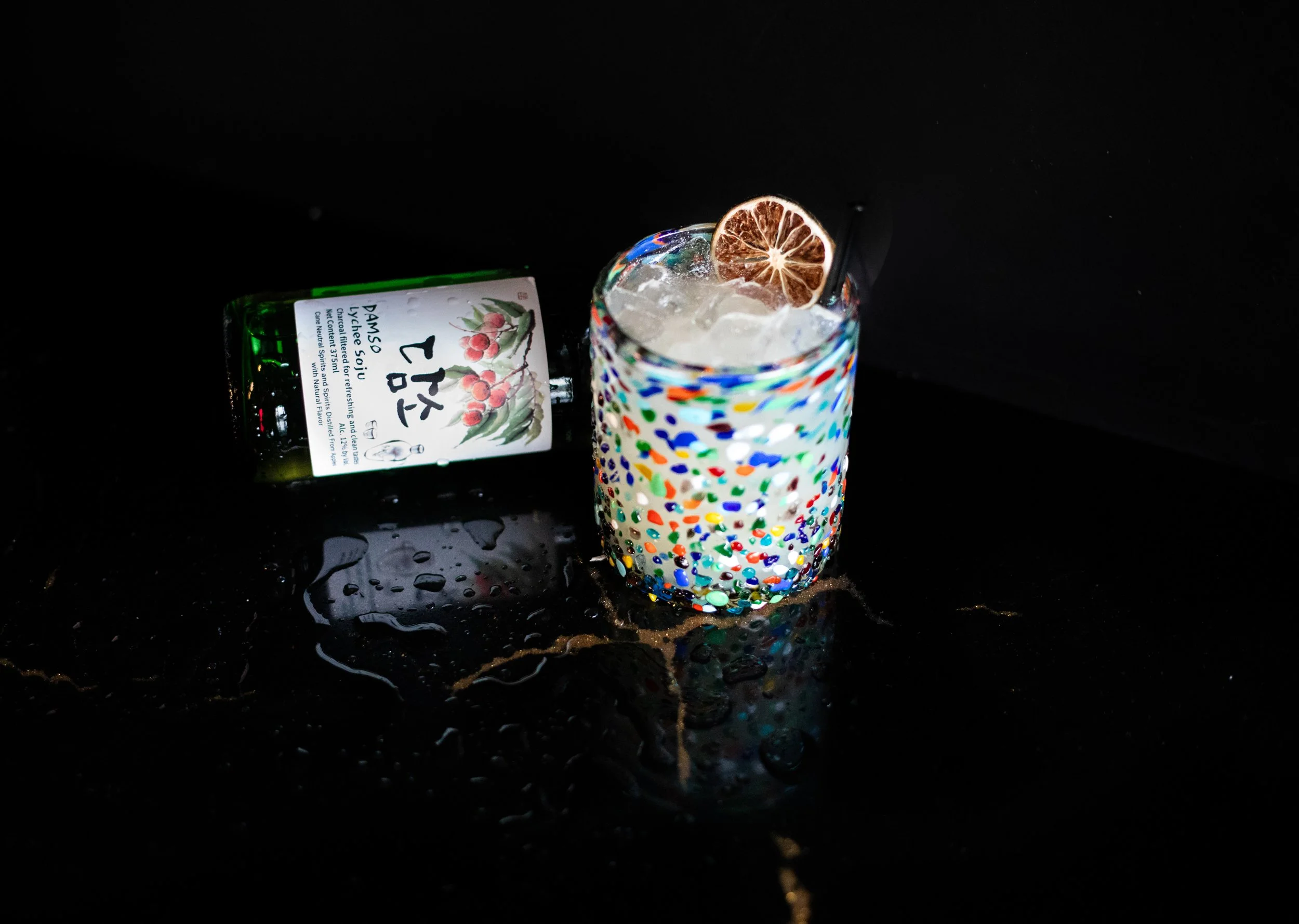 Lychee mint margarita mocktail at Silk cocktail bar small plates and dessert destination in Utica NY
