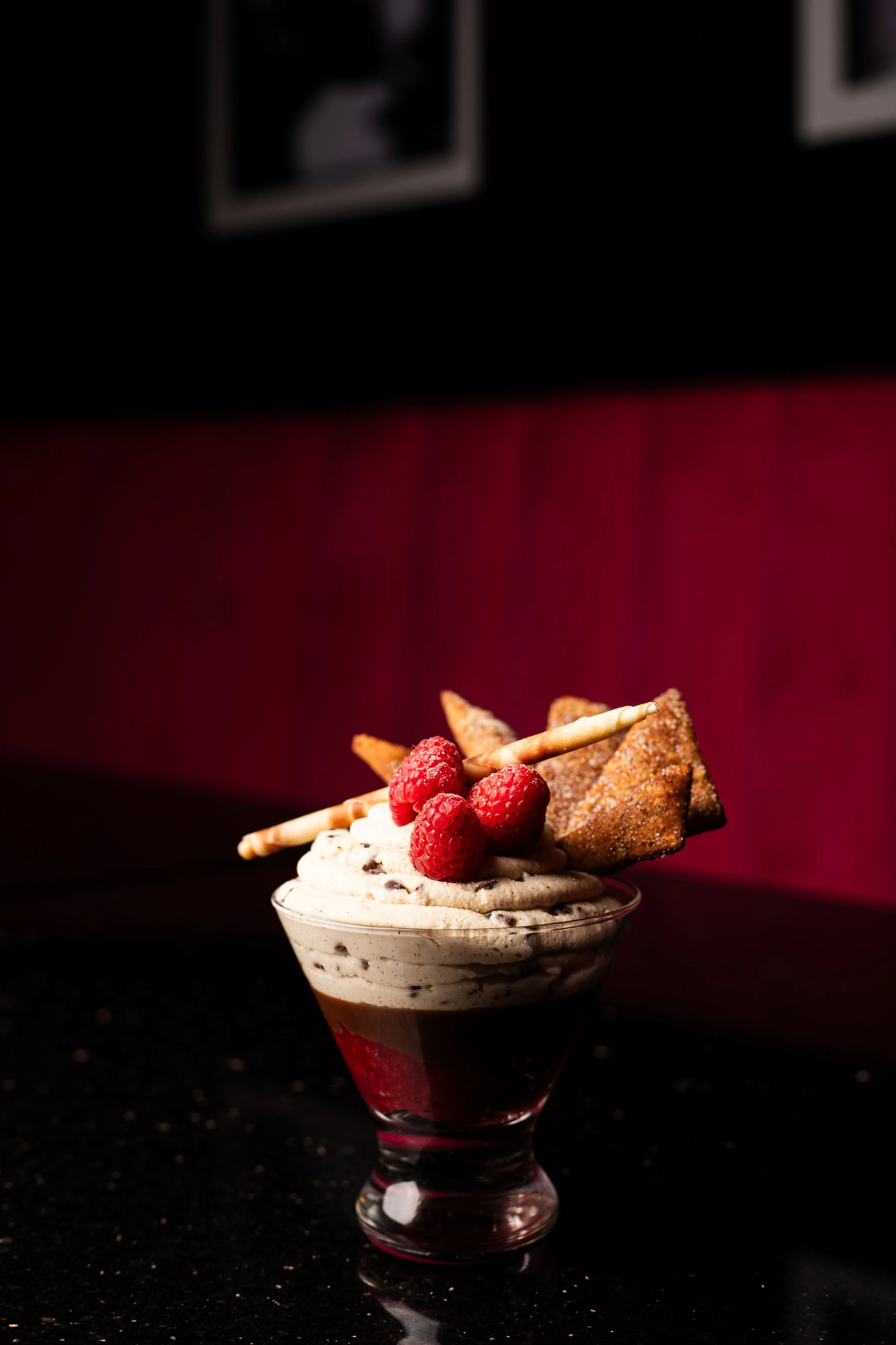 Deconstructed cannoli dessert at Silk cocktail bar small plates and dessert destination in Utica NY