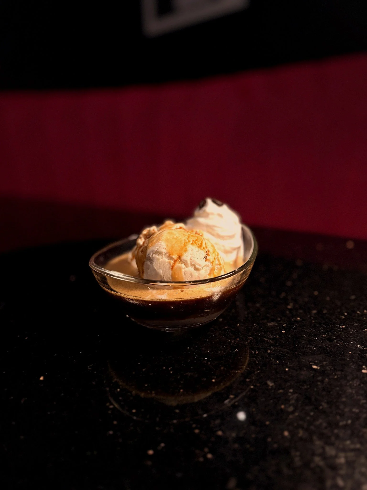 Affogato cocktail at Silk cocktail bar small plates and dessert destination in Utica NY