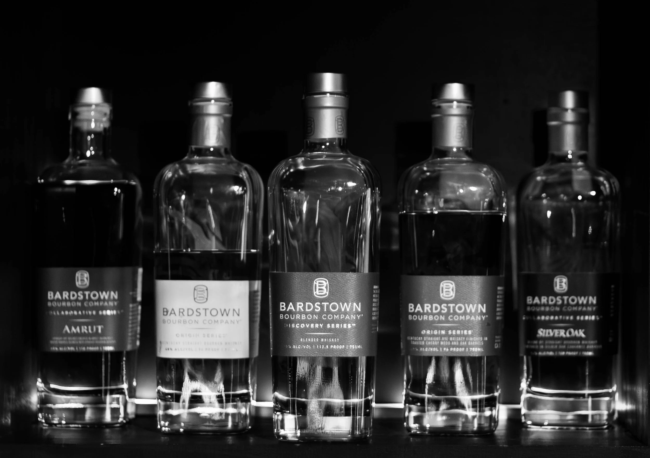 A photo of Silk Utica's impressive bourbon selection, featuring the largest and best variety of bourbon in Utica, New York, available at Silk Utica cocktail and dessert bar.