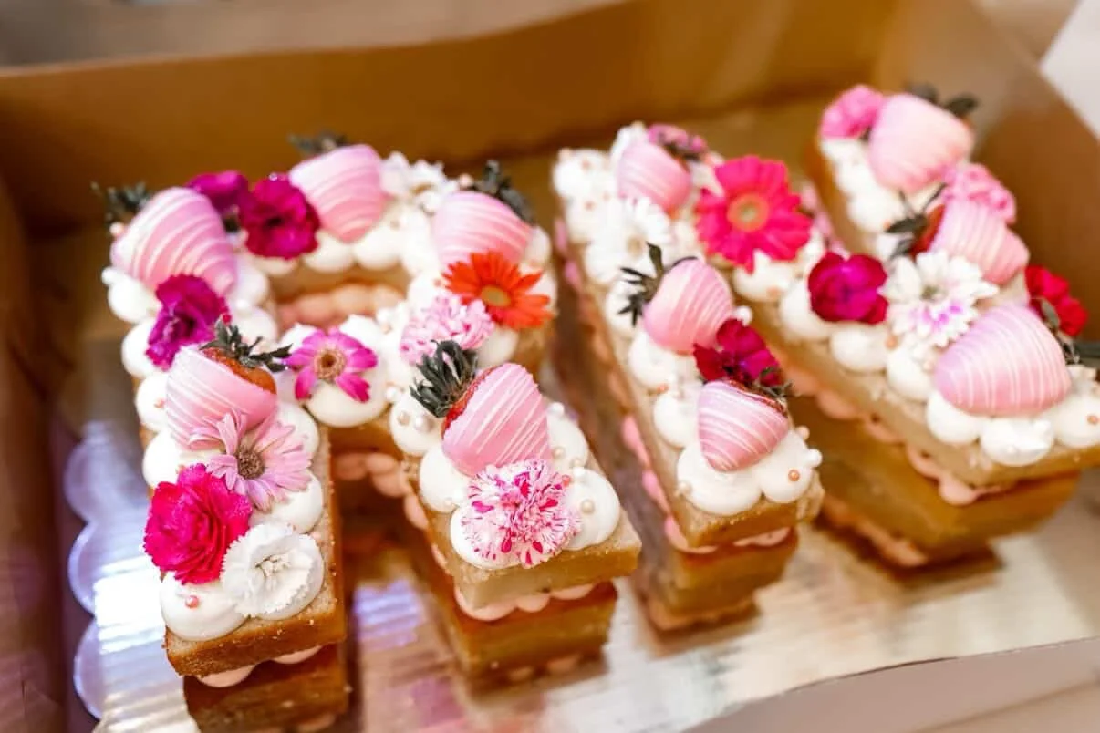 Custom celebration cakes at Silk cocktail bar, small plates, and dessert destination in Utica, NY