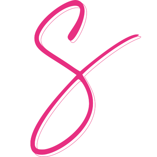 A decorative brand graphic featuring the signature pink "S" logo mark from Silk Utica, a premier cocktail and dessert bar in Utica, New York.