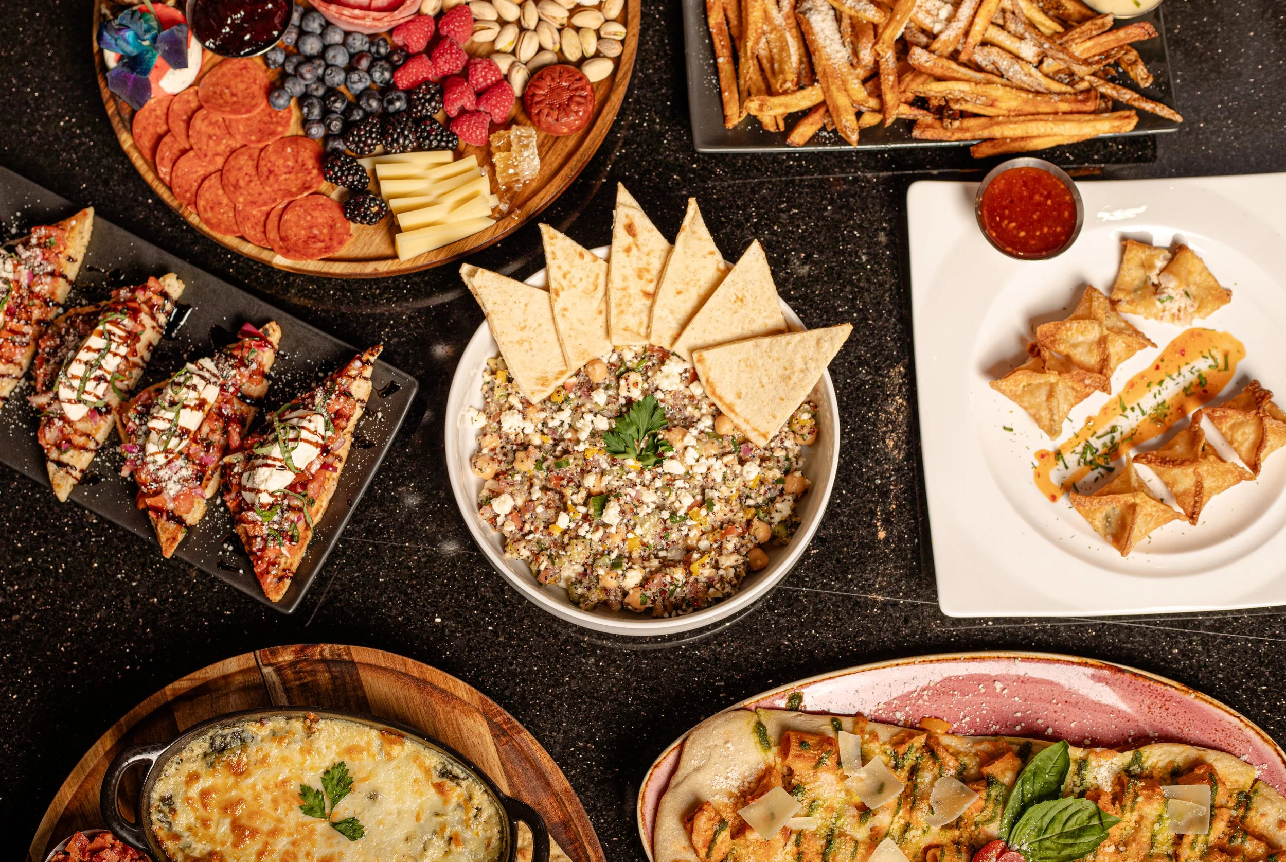 Small plates and shareable dishes at Silk cocktail bar small plates and dessert destination in Utica NY