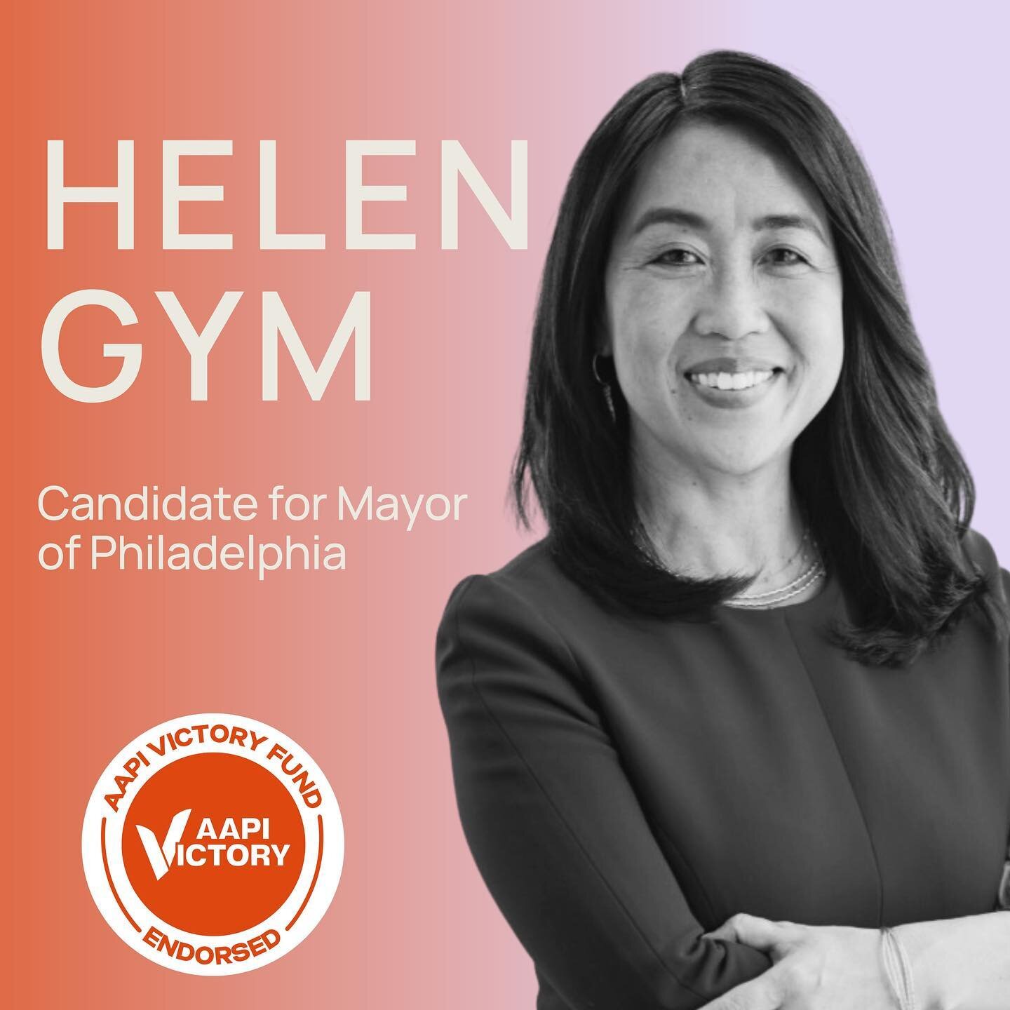 We are proud to endorse @helengymphl for Mayor of Philadelphia. She's been leading the way in one of America's largest cities for decades and with Helen in leadership, the residents of Philadelphia will be safer, healthier, more educated &amp; prospe