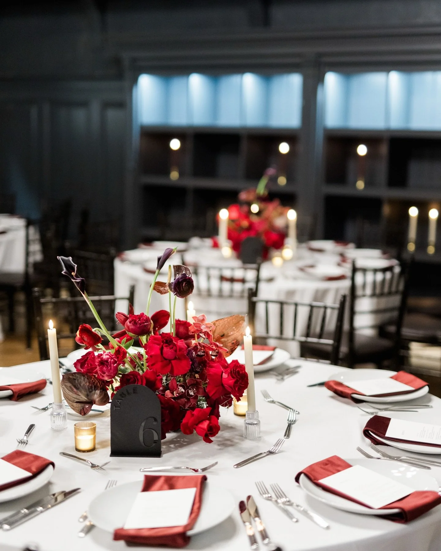 Looking back at this dreamy day- Deep red florals, flickering candlelight, and a table set high above the city at the Tower in Boston. Romantic without trying too hard&mdash;just rich, intimate, and quietly dramatic.

Wedding Planner &amp; designer @