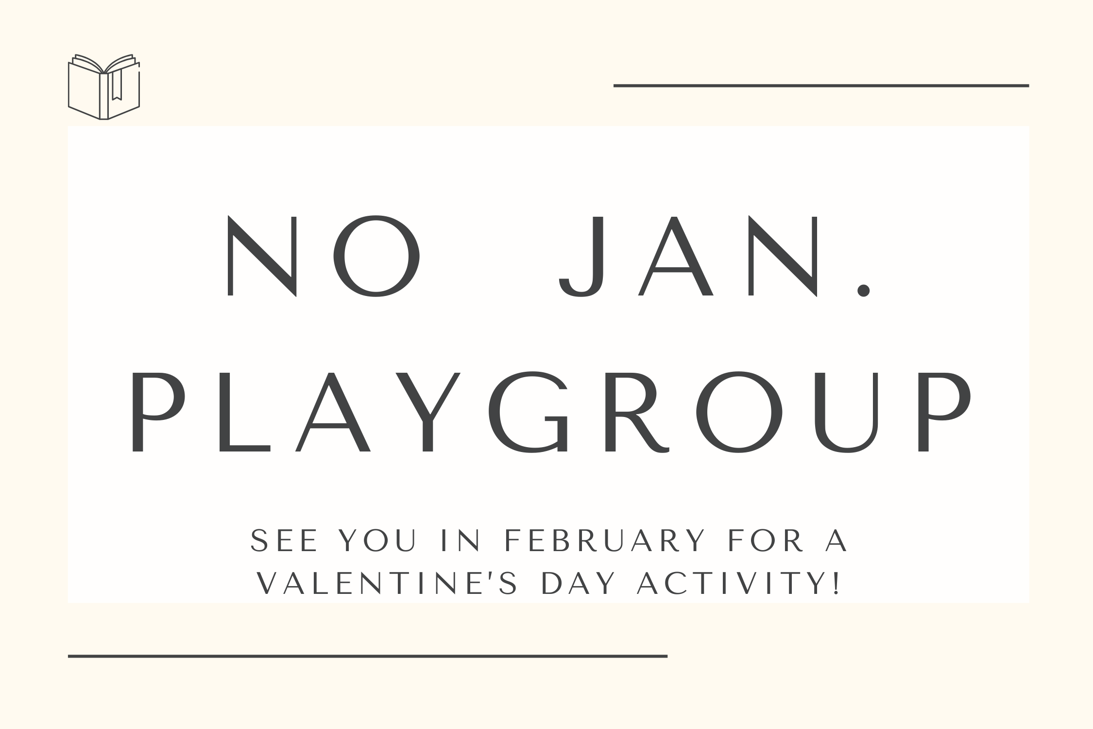 No Jan. Playgroup