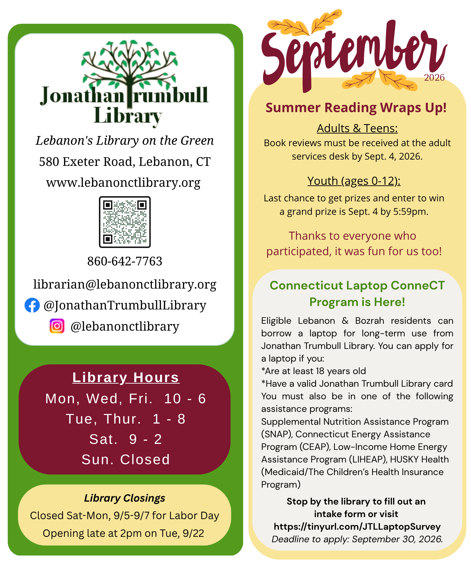 September Newsletter