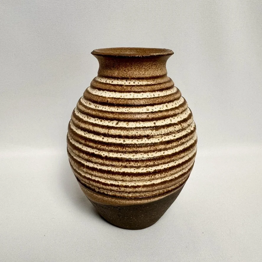 Carved Ivory over Gunflint Bud Vase