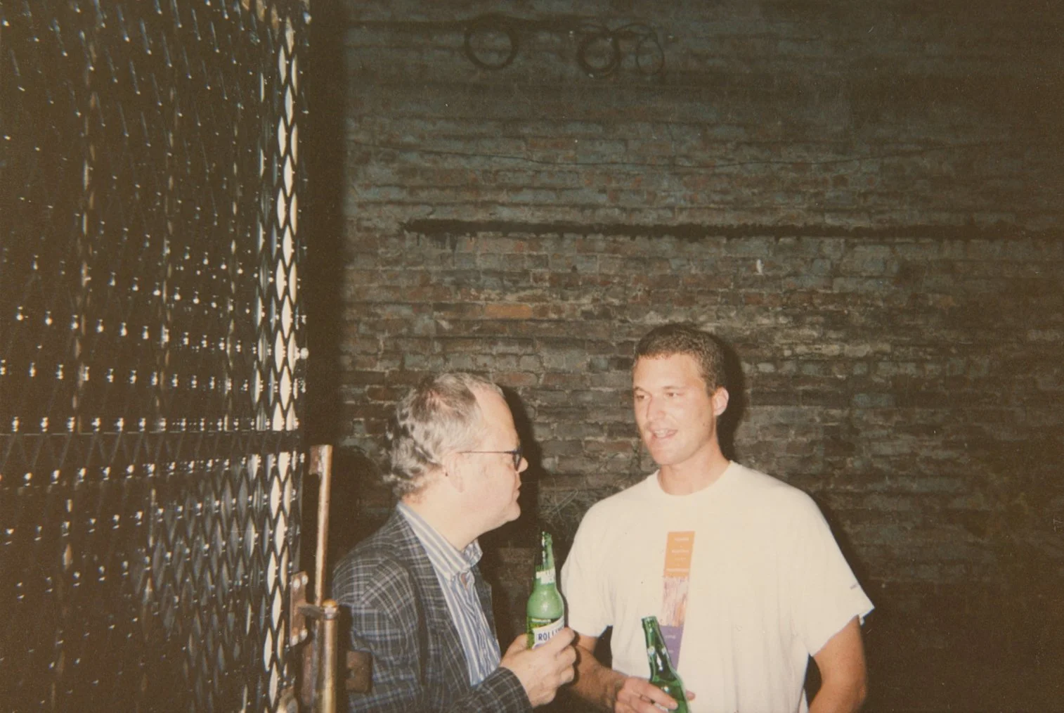 (l-r) Clive Philpot and Tod Lippy at Publicsfear 1 launch party, International Bar, NYC, 9/22/92