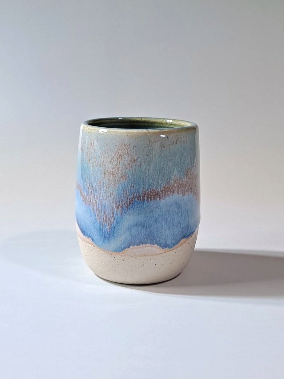 L1 x4 Amaco Honey Flux; L2A x4 Amaco Textured Turquoise; L2B x4 Amaco Blue Rutile