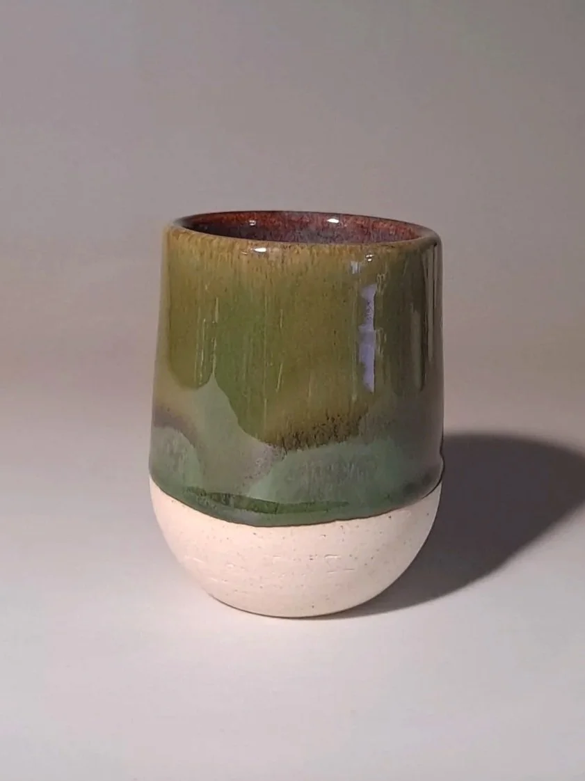 L1 x4 Amaco Seaweed; L2 x4 Amaco Iron Lustre