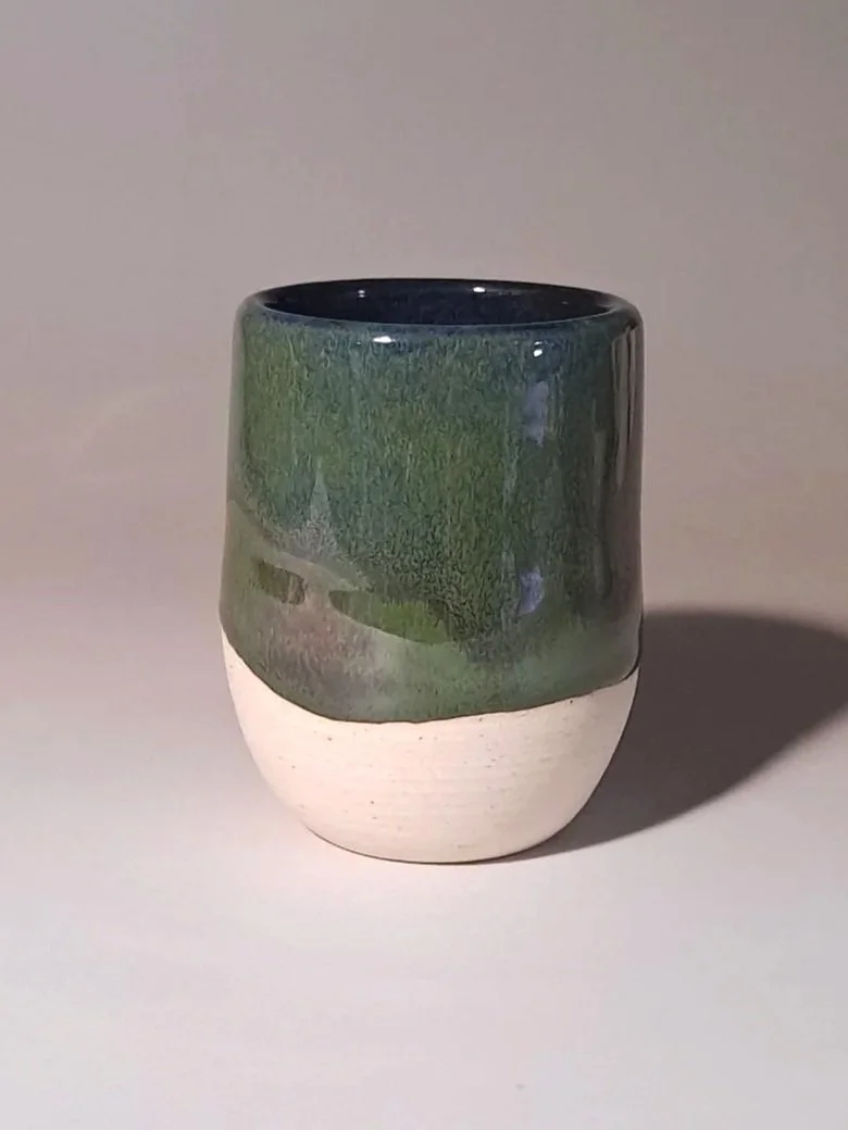 L1 x4 Amaco Seaweed; L2 x4 Amaco Blue Midnight