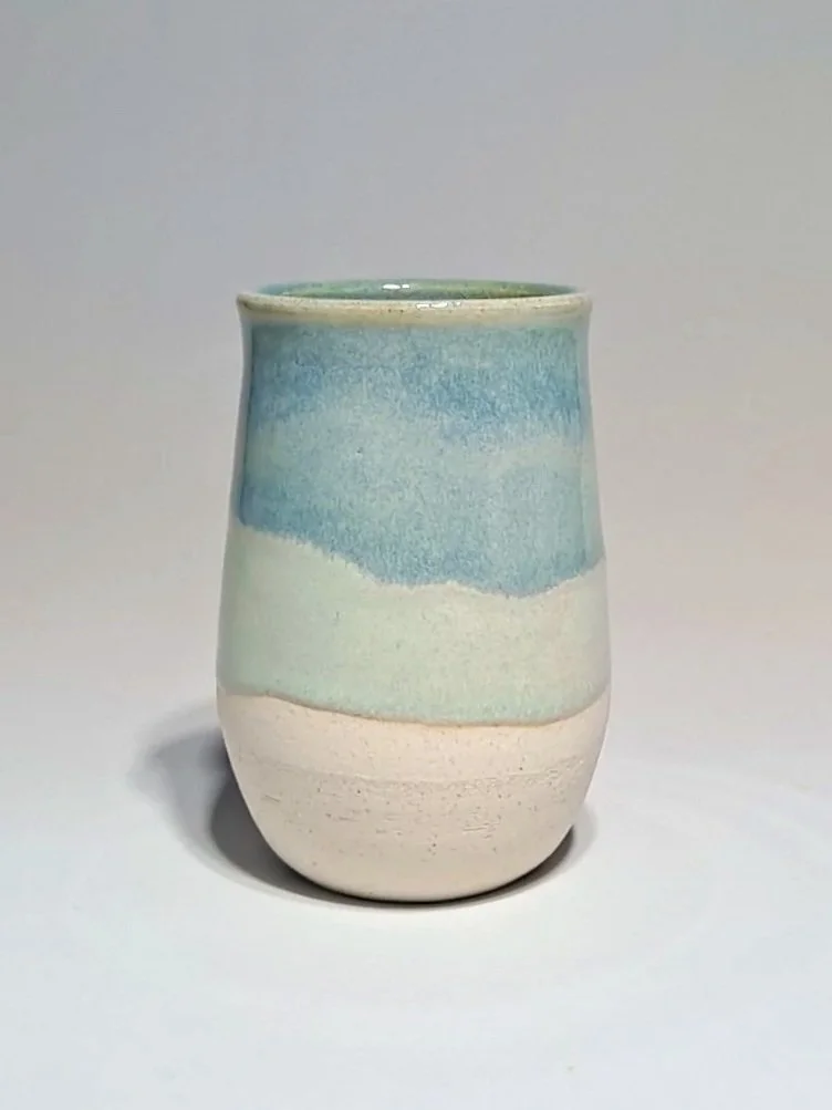 L1 x4 Amaco Honeydew; L2 x4 Amaco Textured Turquoise